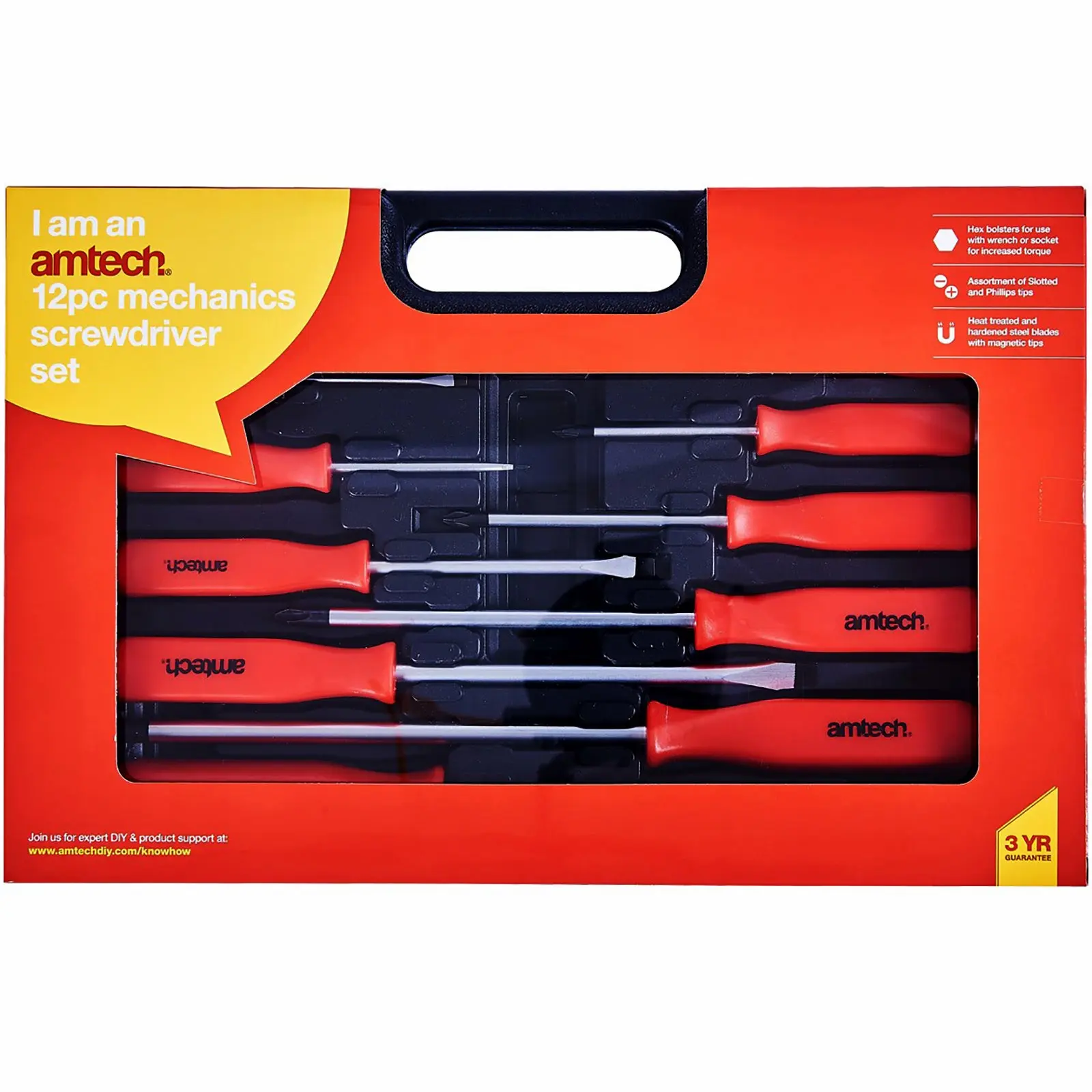 Amtech 12 Piece Mechanics Screwdriver Set in Case - Image 3