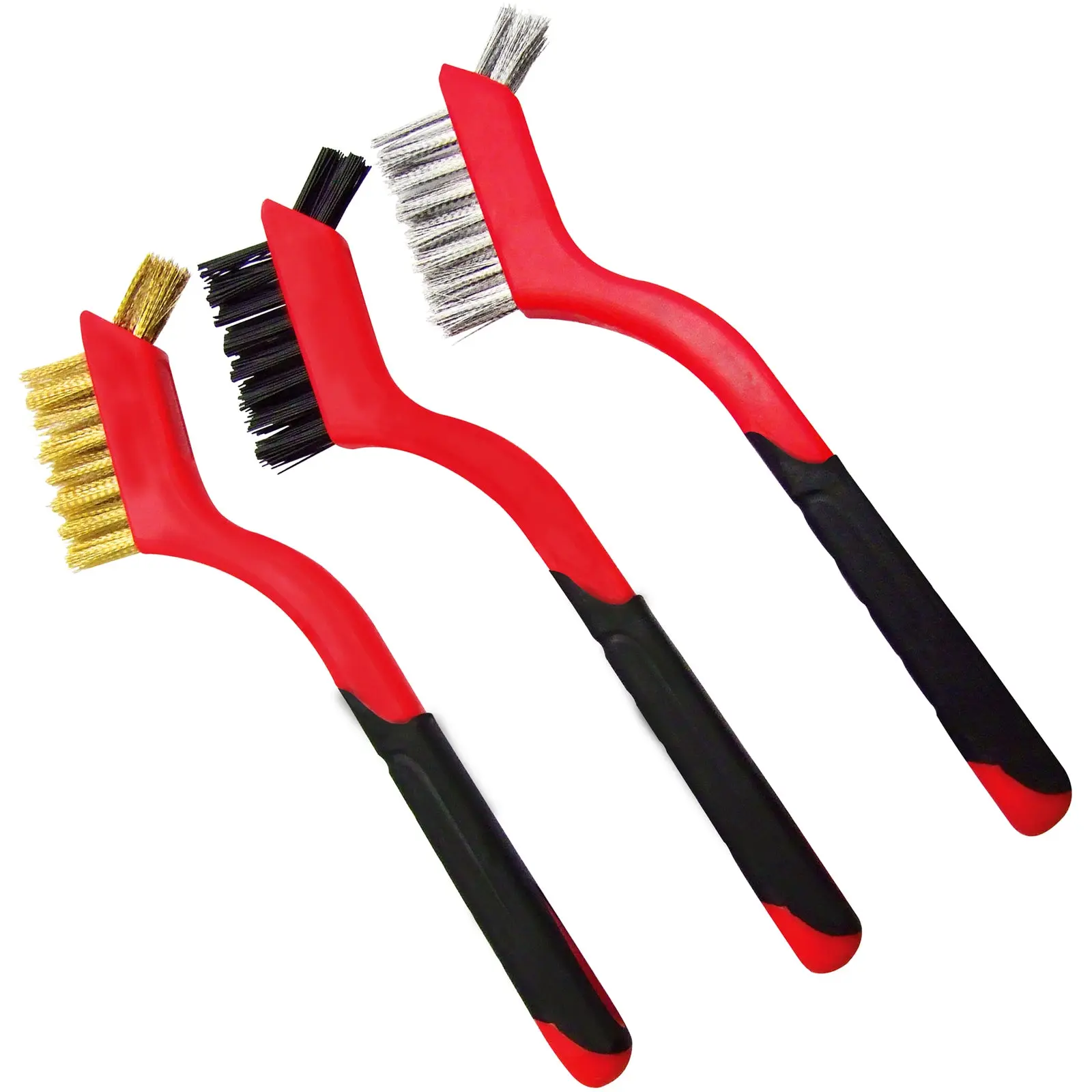 Amtech 3 Piece 2 in 1 Mini Wire Brush Set - Image 2