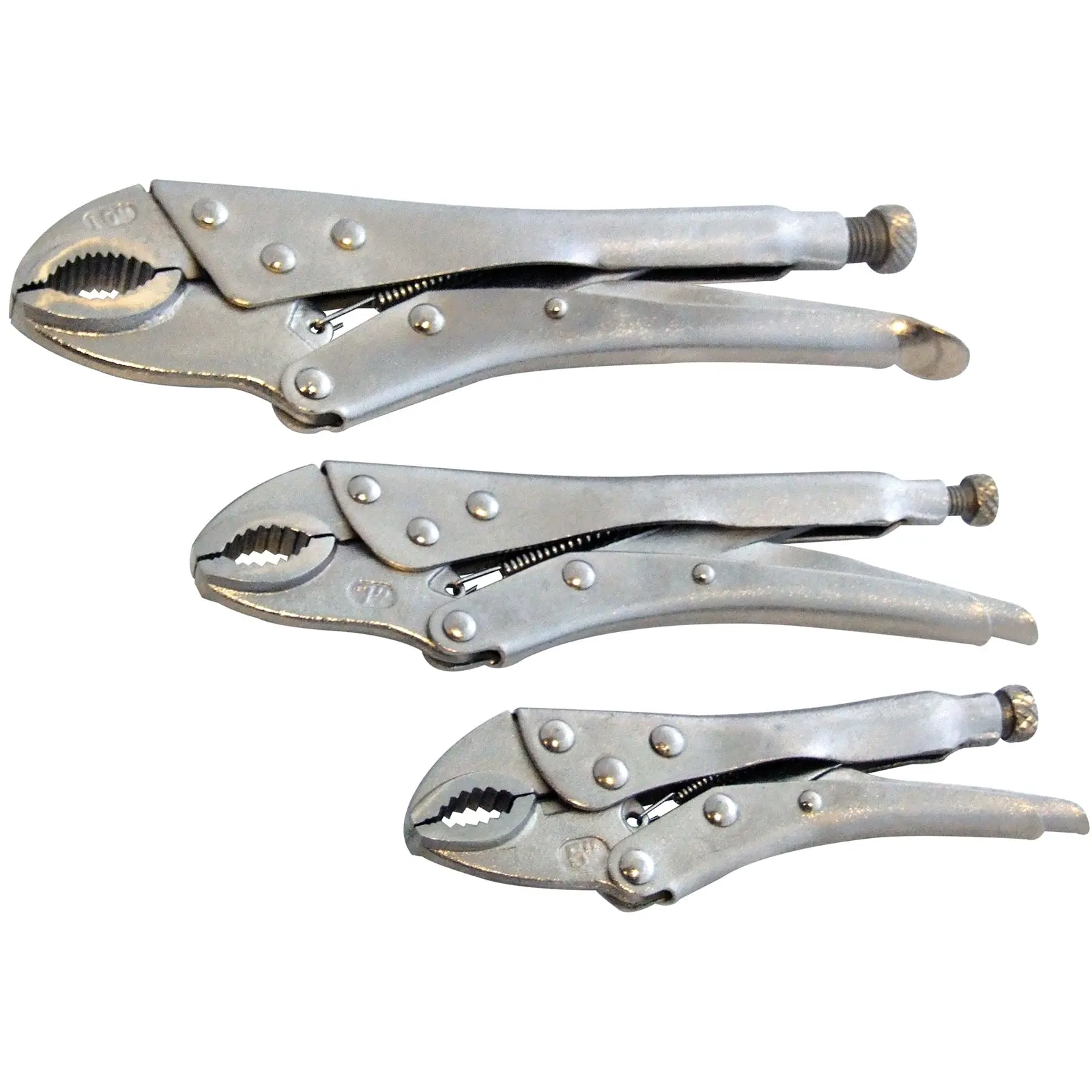 Amtech 3 Piece Locking Mole Grip Plier Set 5" 7" 10"