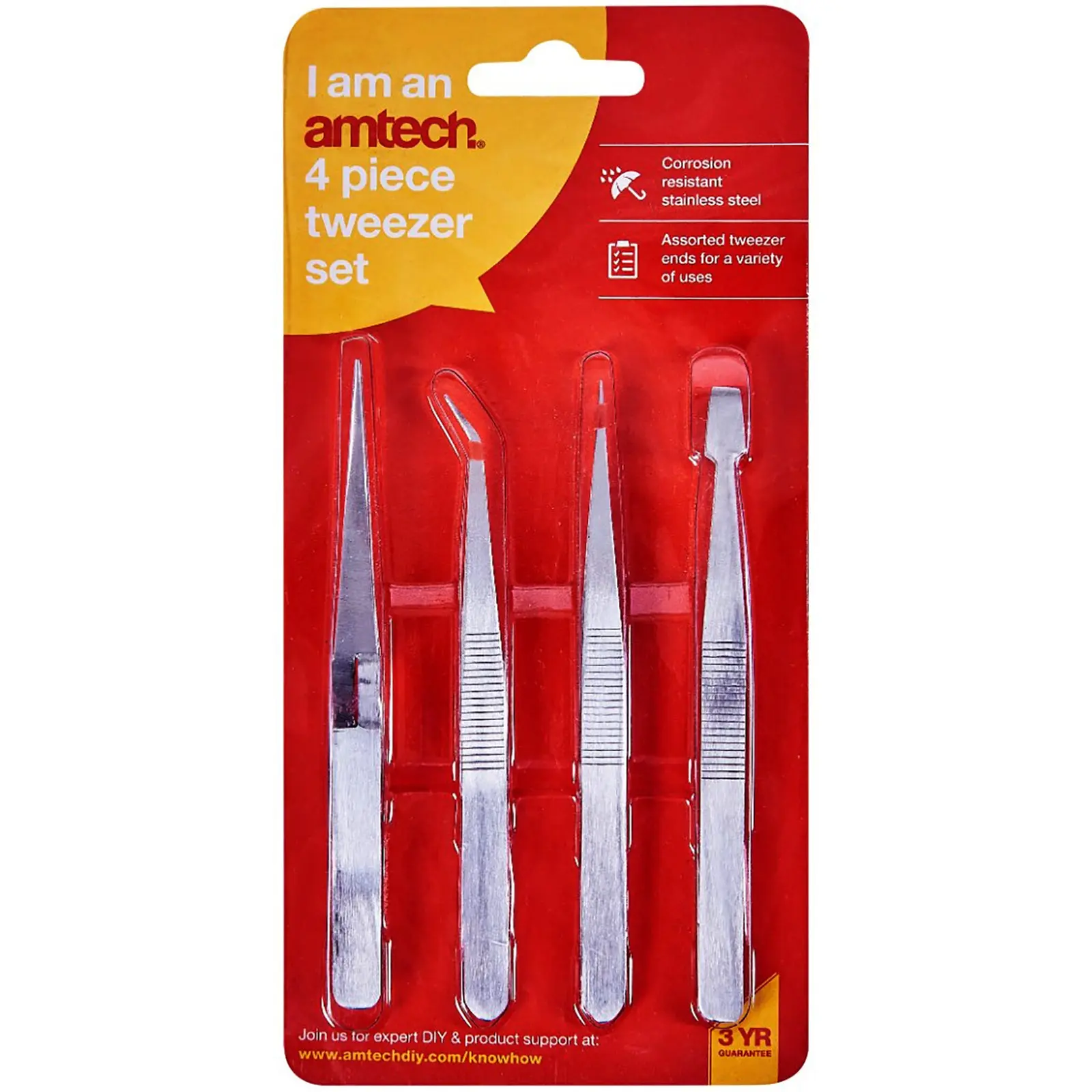 Amtech 4 Piece Tweezer Set Hobby Computer Repair - Image 3