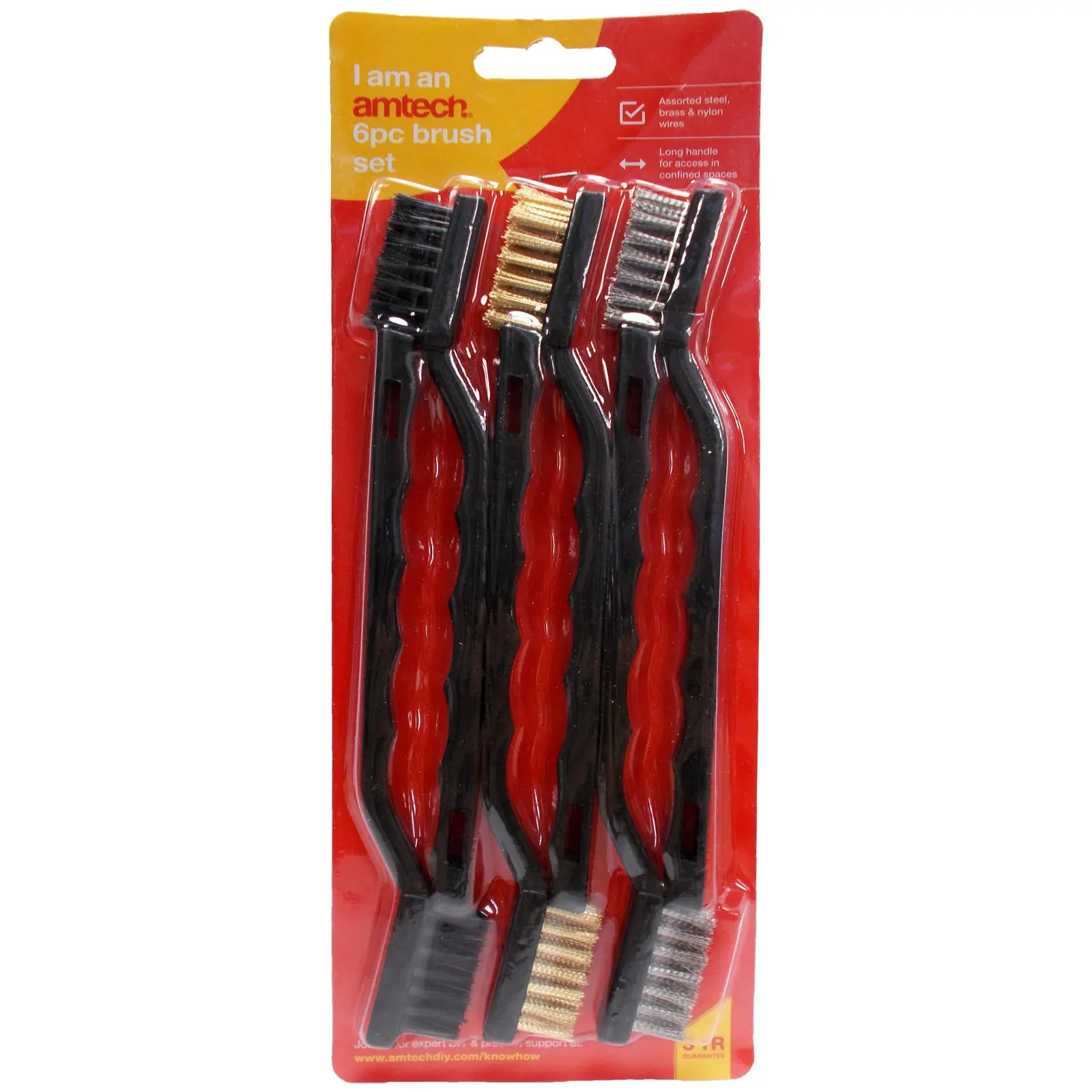 Amtech 6 Piece 175mm Wire Brush Set - Image 2