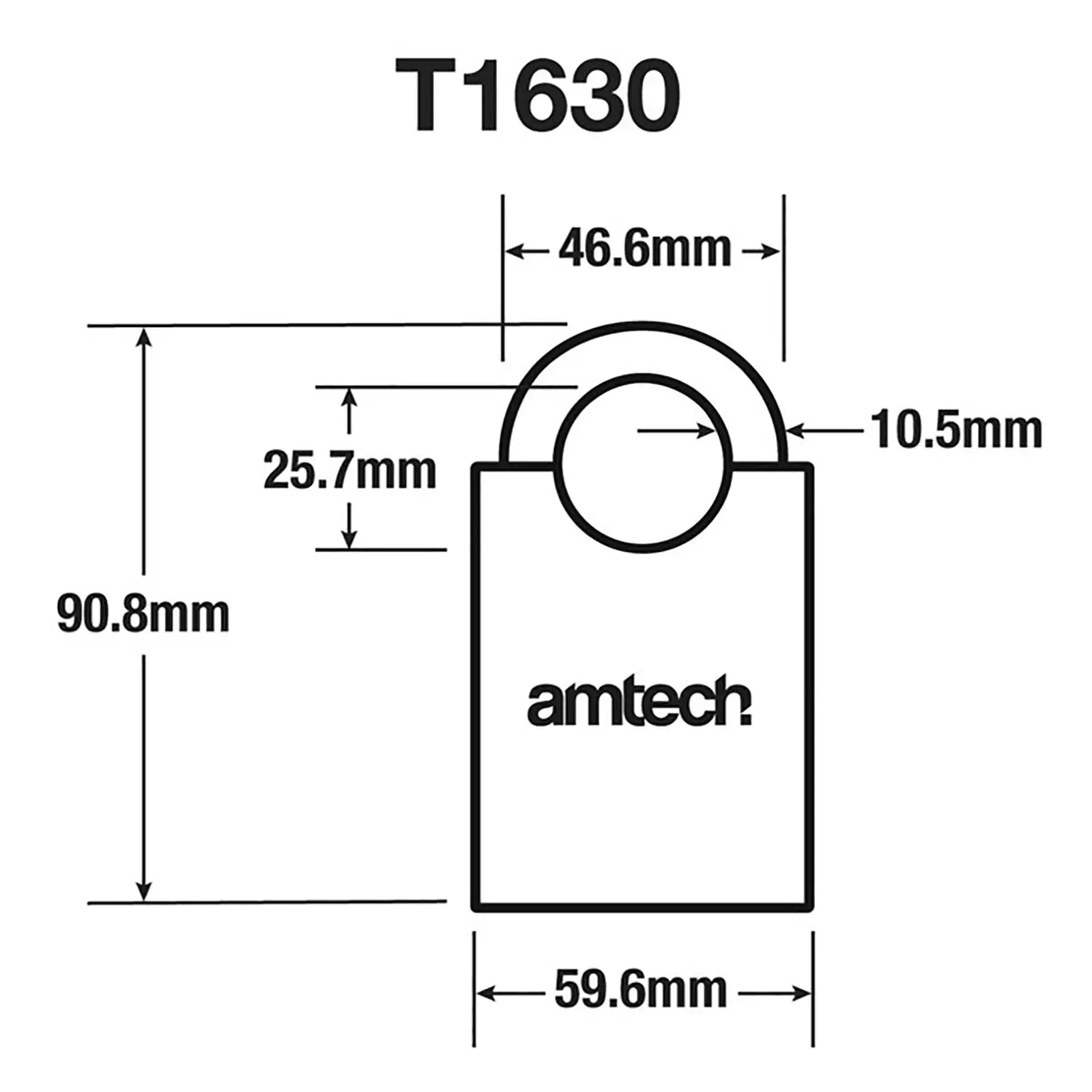 Amtech 60mm Steel Padlock - Image 5