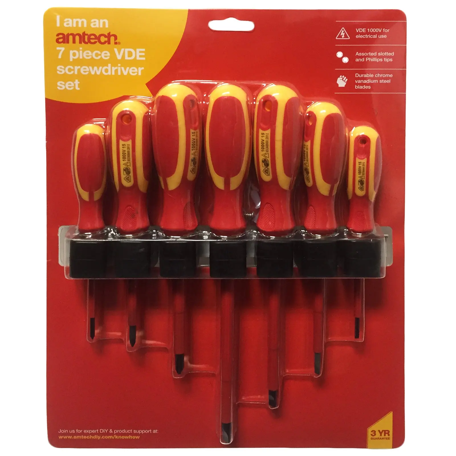 Amtech 7 Piece VDE Screwdriver Set 1000V