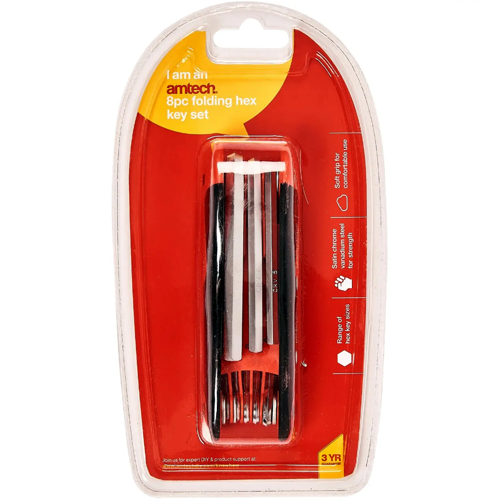 Amtech 8 Piece Folding Hex Key Set 1.5-8mm - Image 3