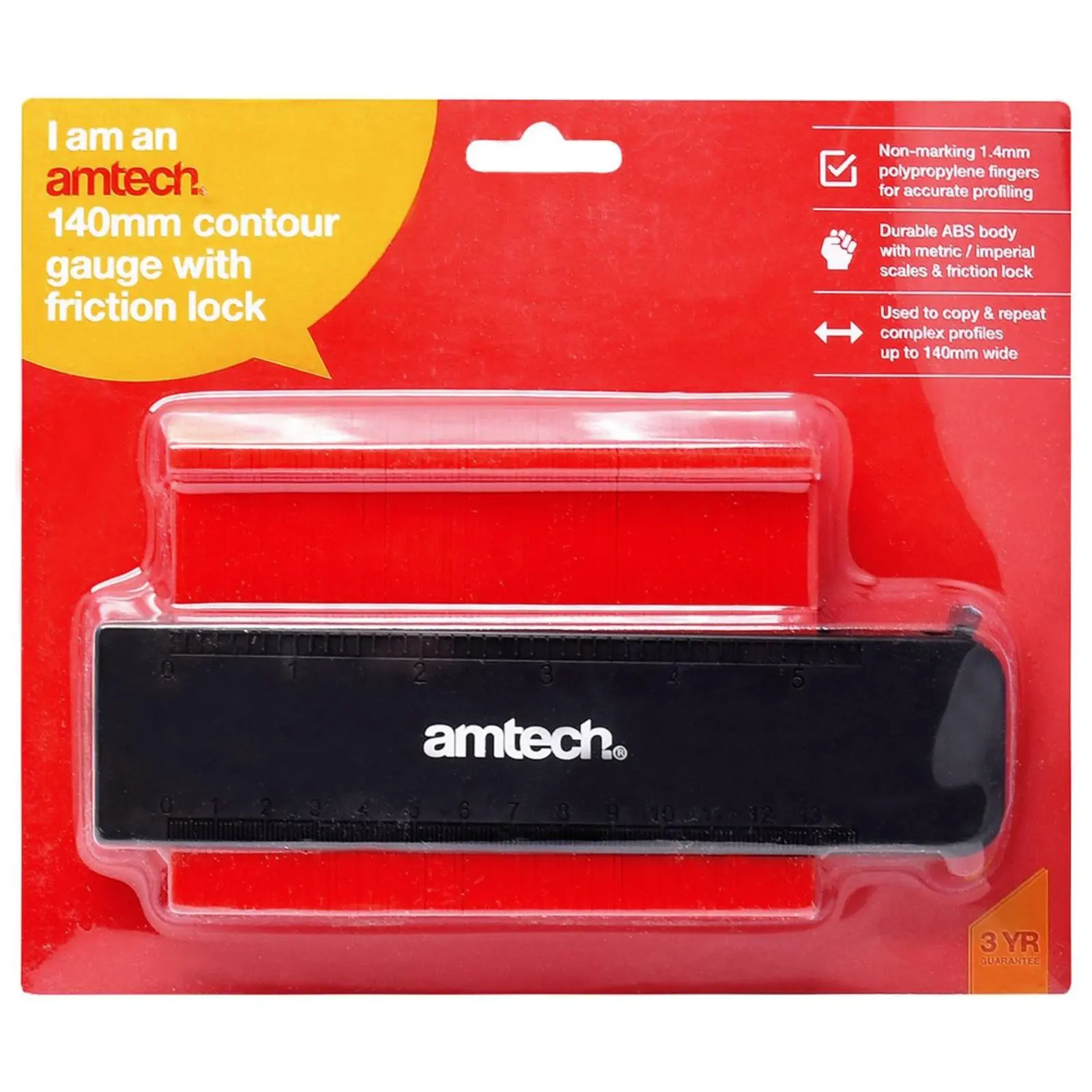 Amtech Contour Gauge With Friction Lock 140mm (5 Inch) - Image 2