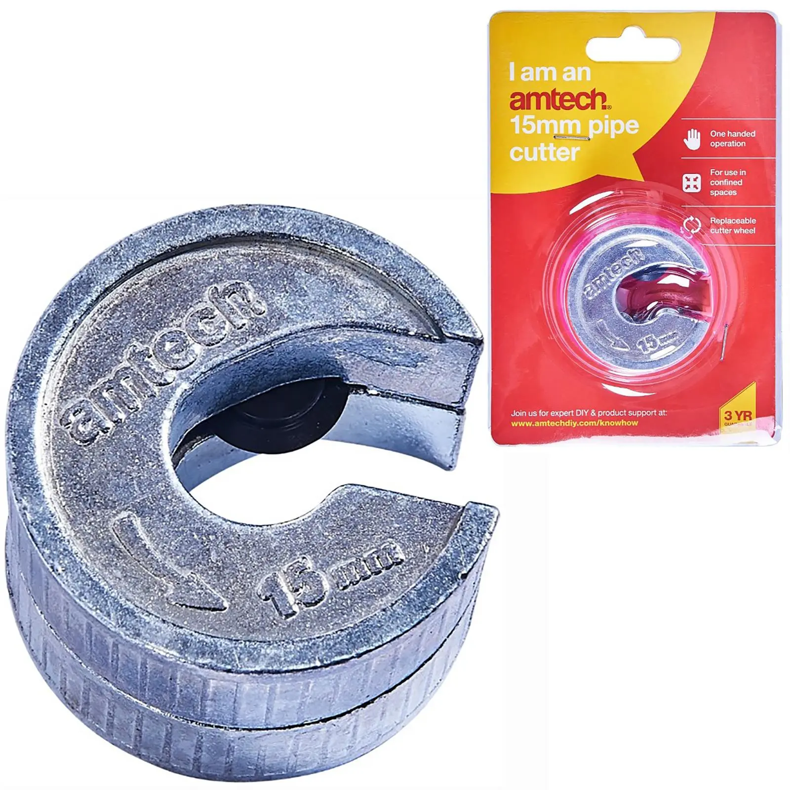 Amtech Copper Pipe Cutter 15mm Rotary Slicer Quick Compact Clean Cut