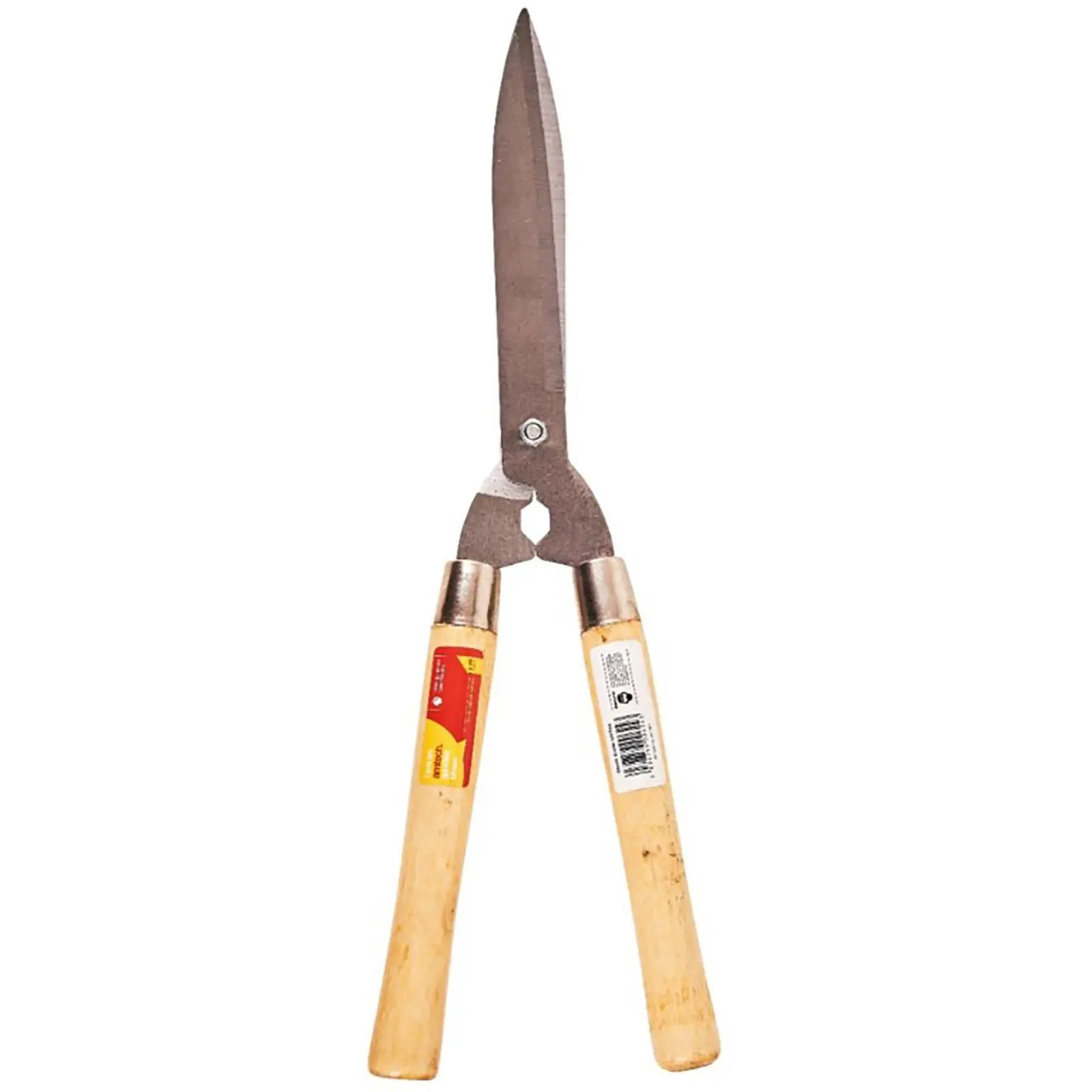 Amtech Garden Shears Wooden Handles Hedges Shrubs Bushes Carbon Steel - Image 3