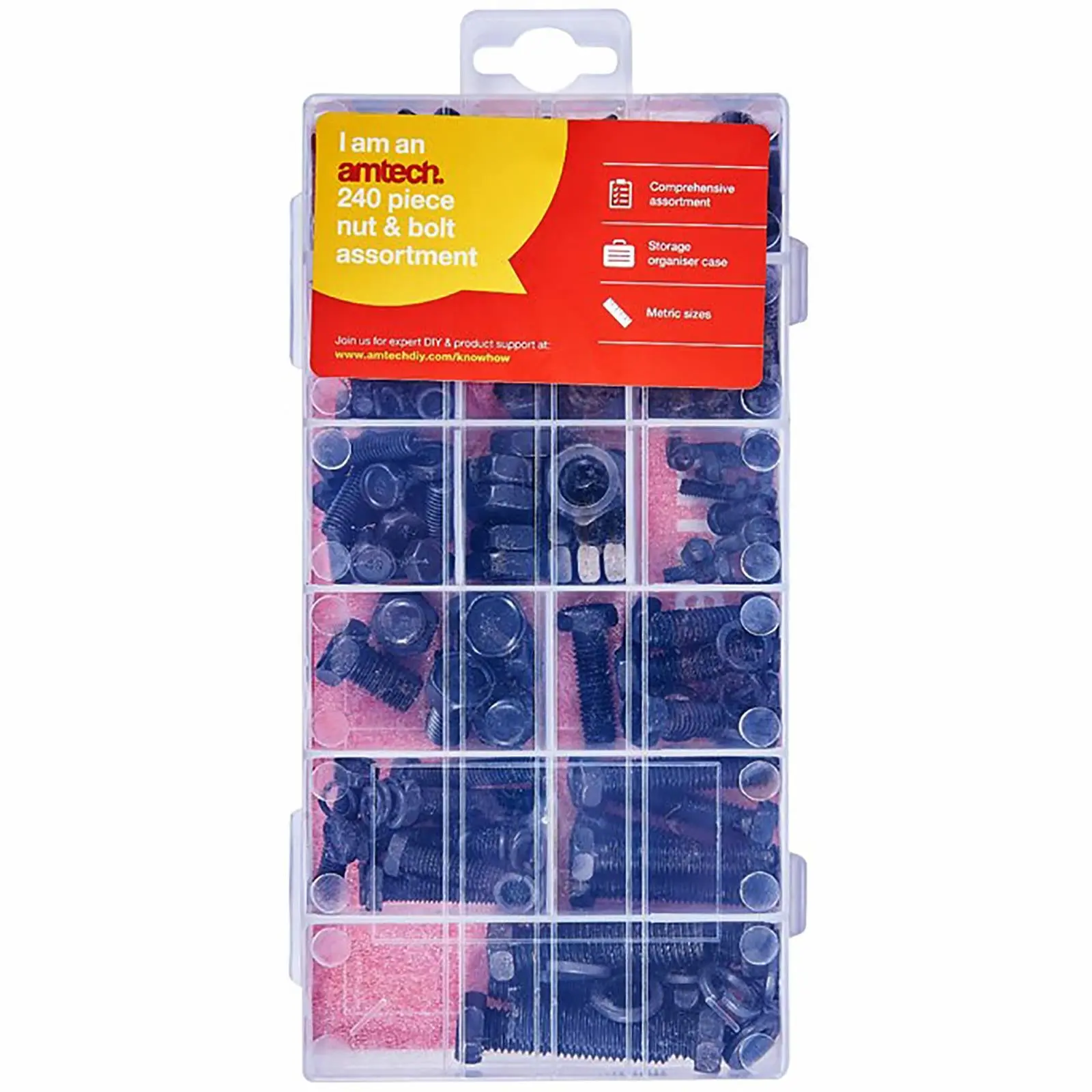 Amtech Nut And Bolt Set 240 Pieces - Image 2