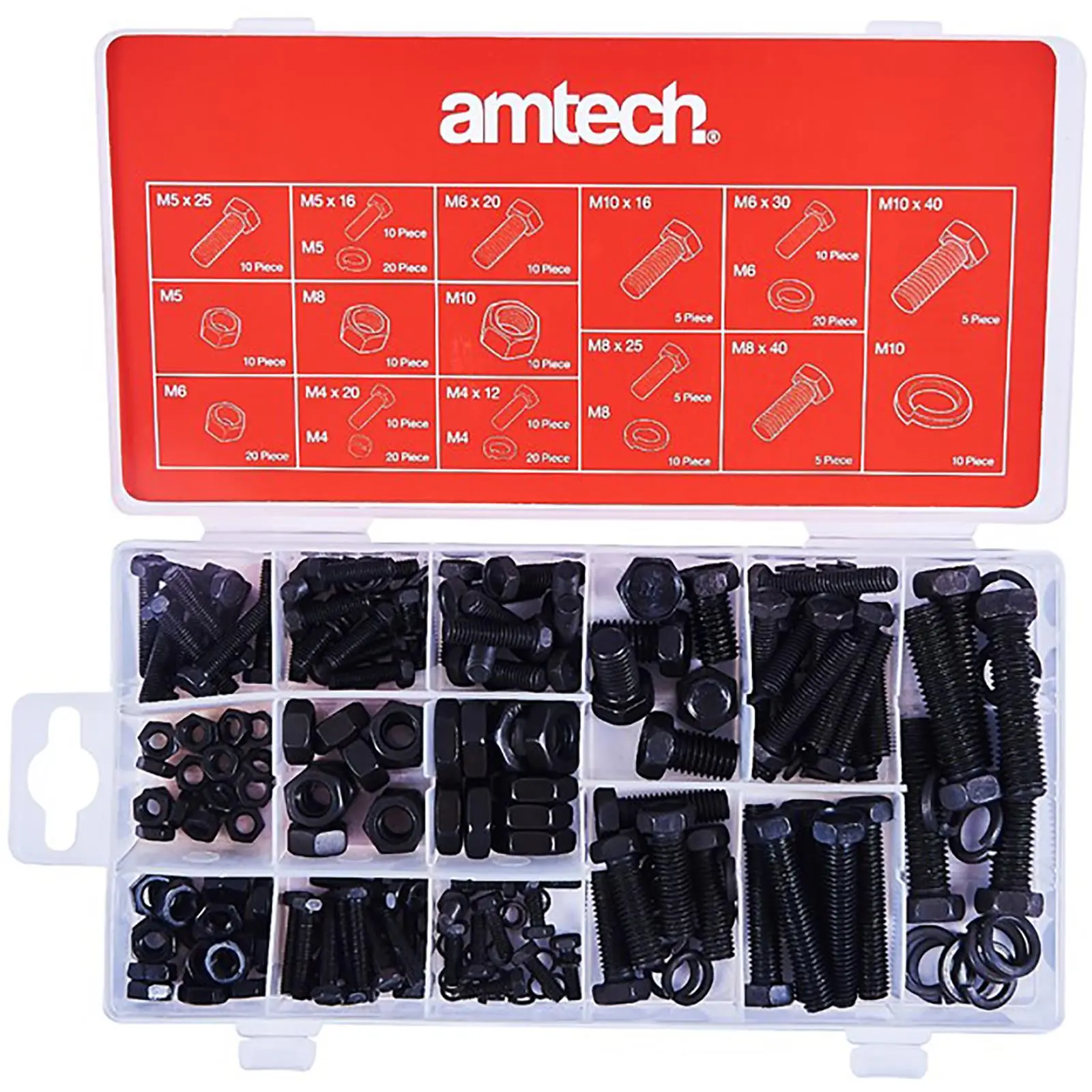 Amtech Nut And Bolt Set 240 Pieces - Image 3