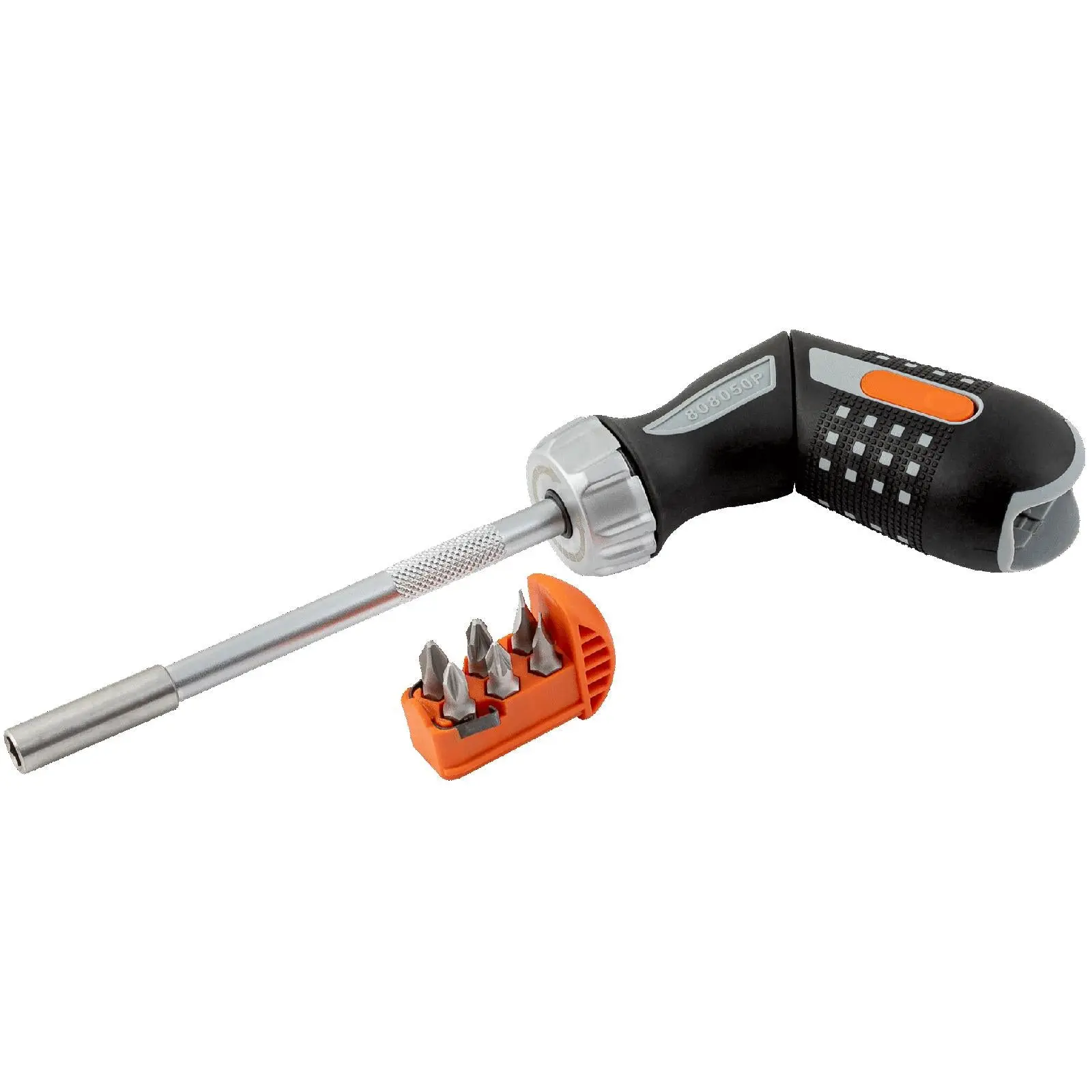 Bahco Ratchet Screwdriver Pistol Grip with 1/4" Hex Bits Phillips Slotted - Image 2