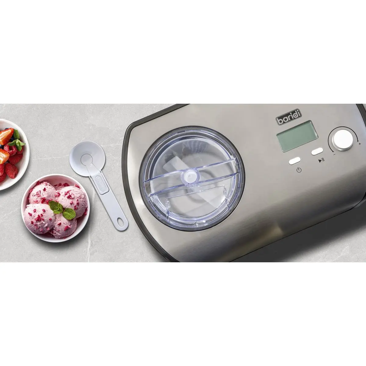 Baridi 1.2L Automatic Churning Ice Cream Machine, Fast Freeze Compressor Cooling - Image 10