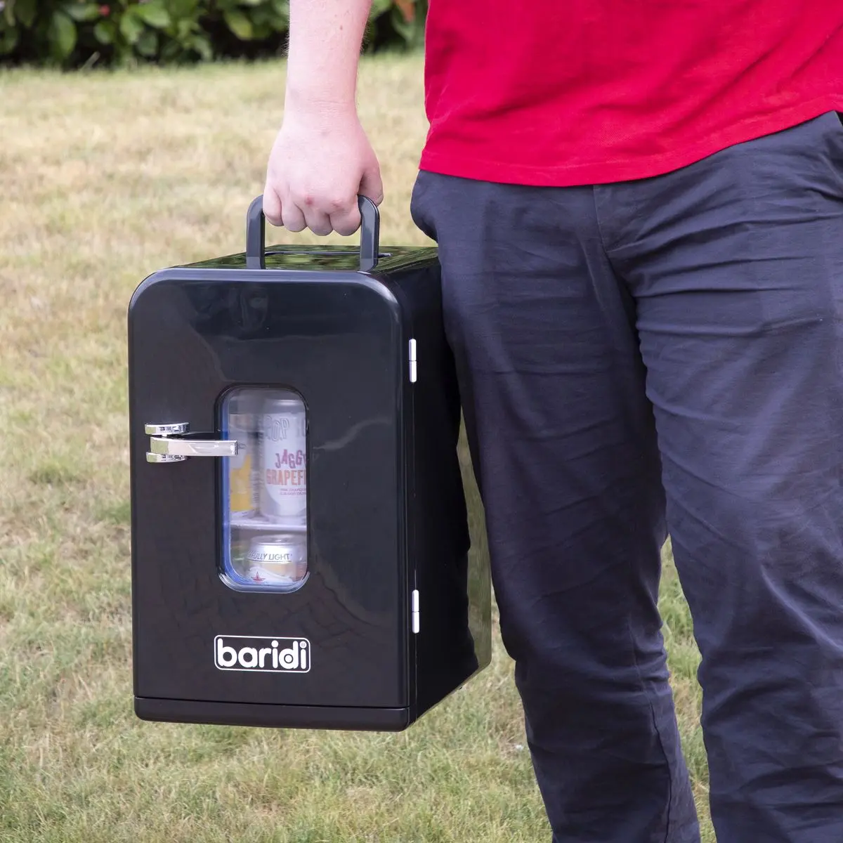 Baridi 15L Mini Fridge Cooler & Warmer, 12V/230V, Perfect for Car, Bedroom, Camping, Makeup, Black - DH95 - Image 2