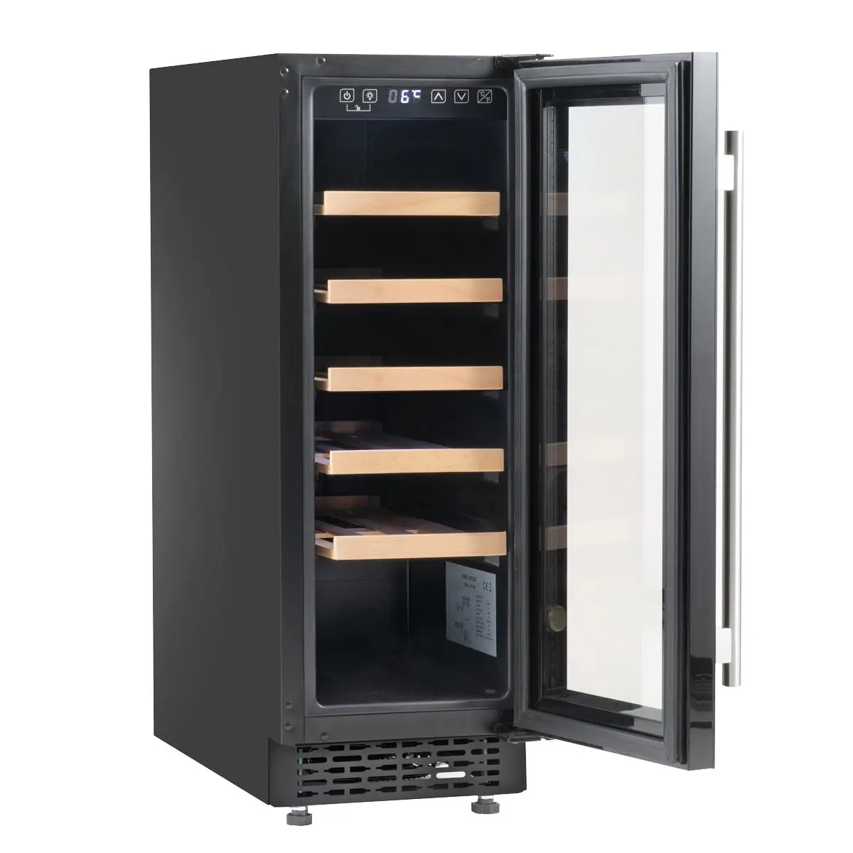 Baridi 20 Bottle Slim 30cm Built-In Wine Cooler, Touchscreen Controls, Black - Image 10