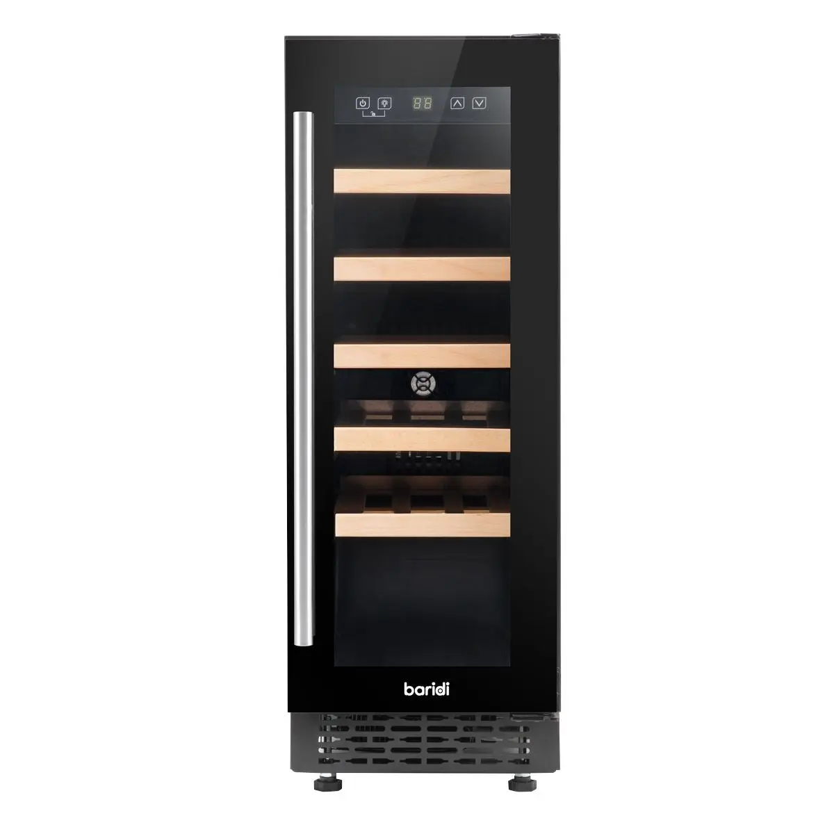 Baridi 20 Bottle Slim 30cm Built-In Wine Cooler, Touchscreen Controls, Black - Image 7