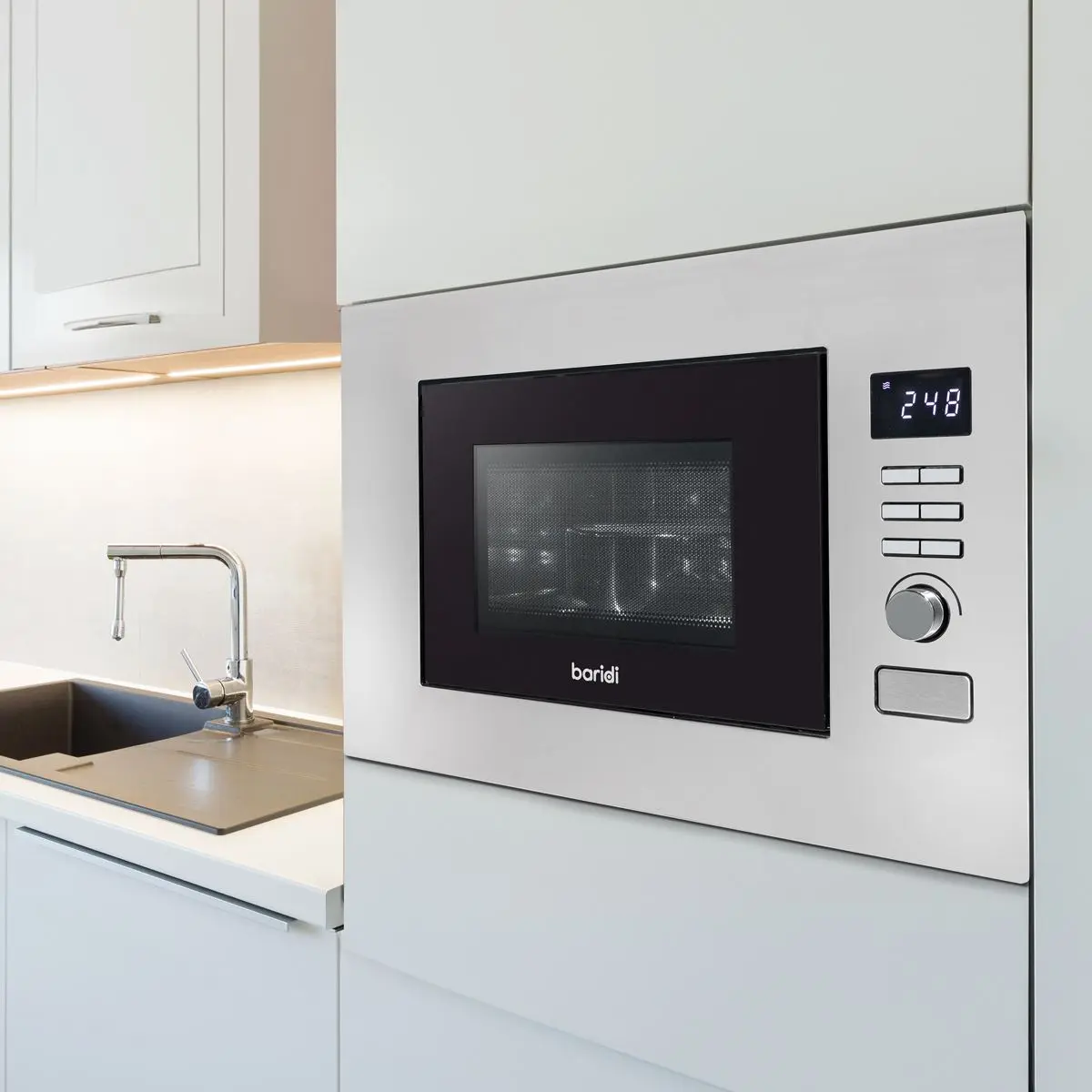 Baridi 20L Integrated Microwave Oven, 800W, Stainless Steel - Image 9
