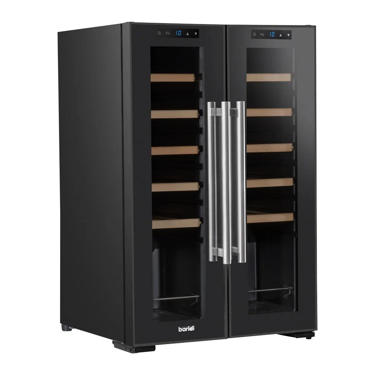 Baridi 24 Bottle Dual Zone Wine Cooler, Fridge, Touch Screen, LED Light Black and Mirror Glass Door - Image 11