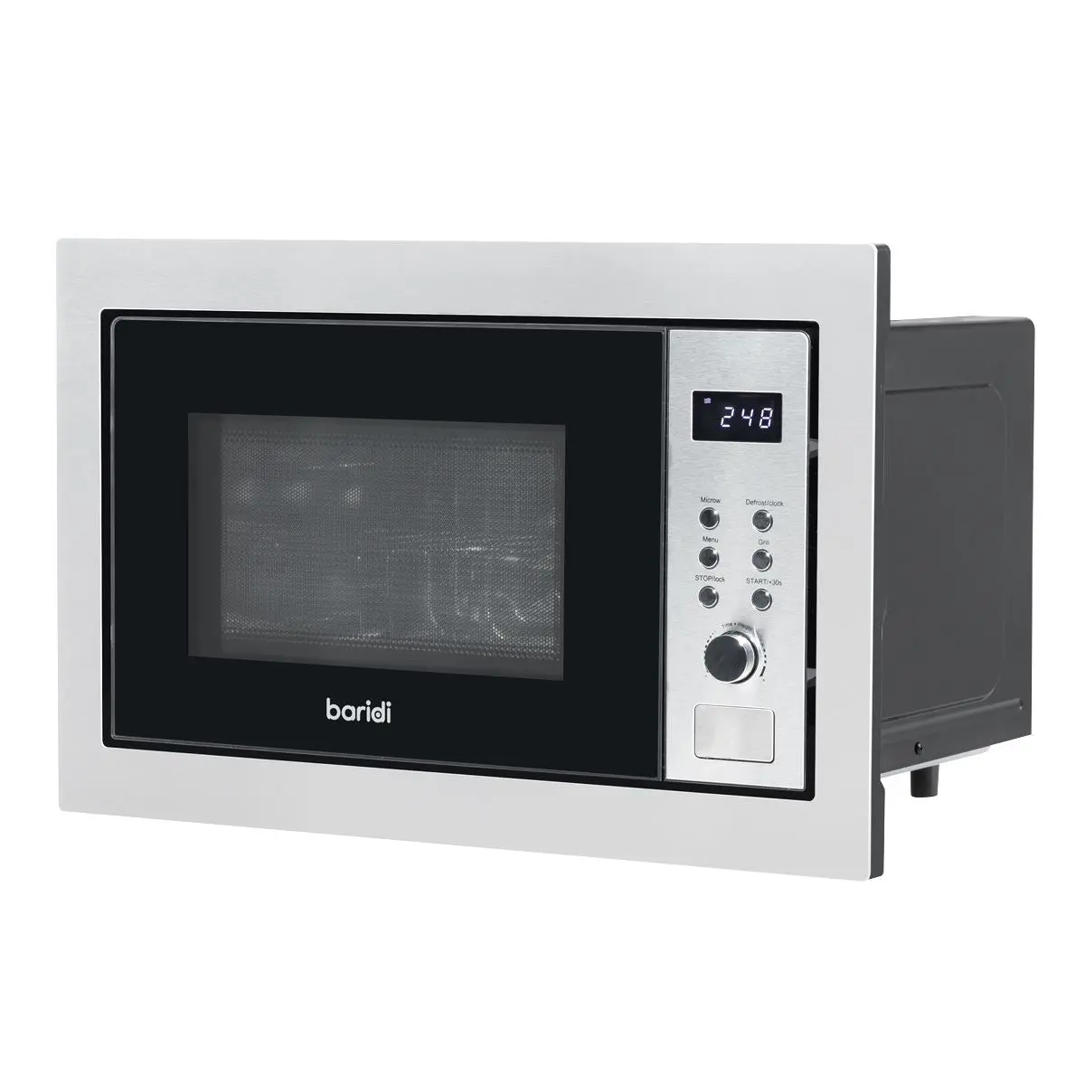 Baridi 25L Integrated Microwave Oven with Grill, 900W, Stainless Steel - Image 5