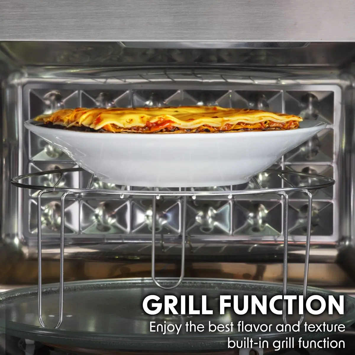 Baridi 25L Integrated Microwave Oven with Grill, 900W, Stainless Steel - Image 8