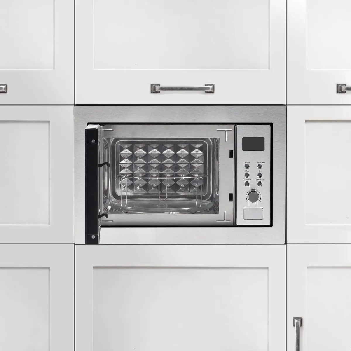 Baridi 25L Integrated Microwave Oven with Grill, 900W, Stainless Steel - Image 9
