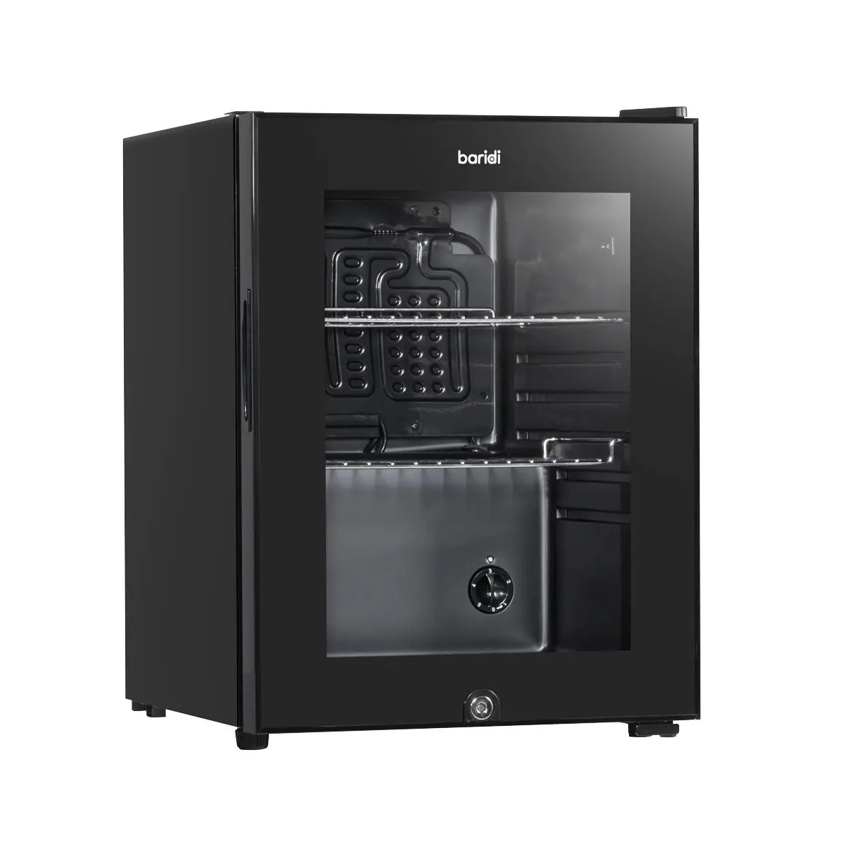Baridi 40L Drinks Mini Fridge with LED Light, Black and Glass Door - Image 2