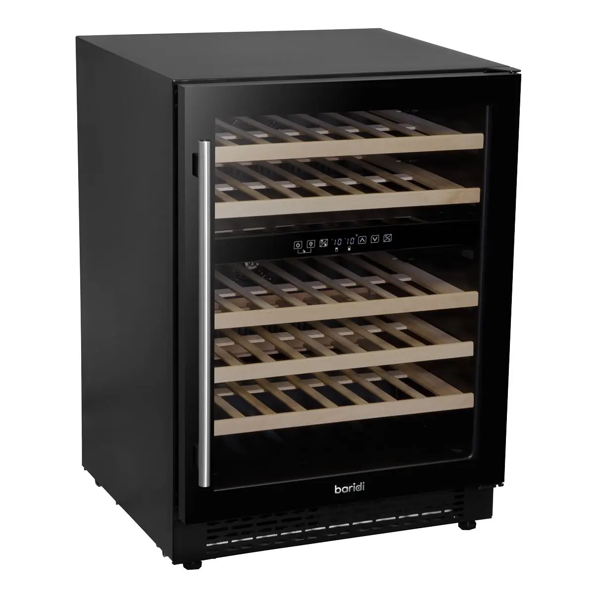 Baridi 46 Bottle Wine Cellar Fridge with Digital Touch Screen Controls, Black