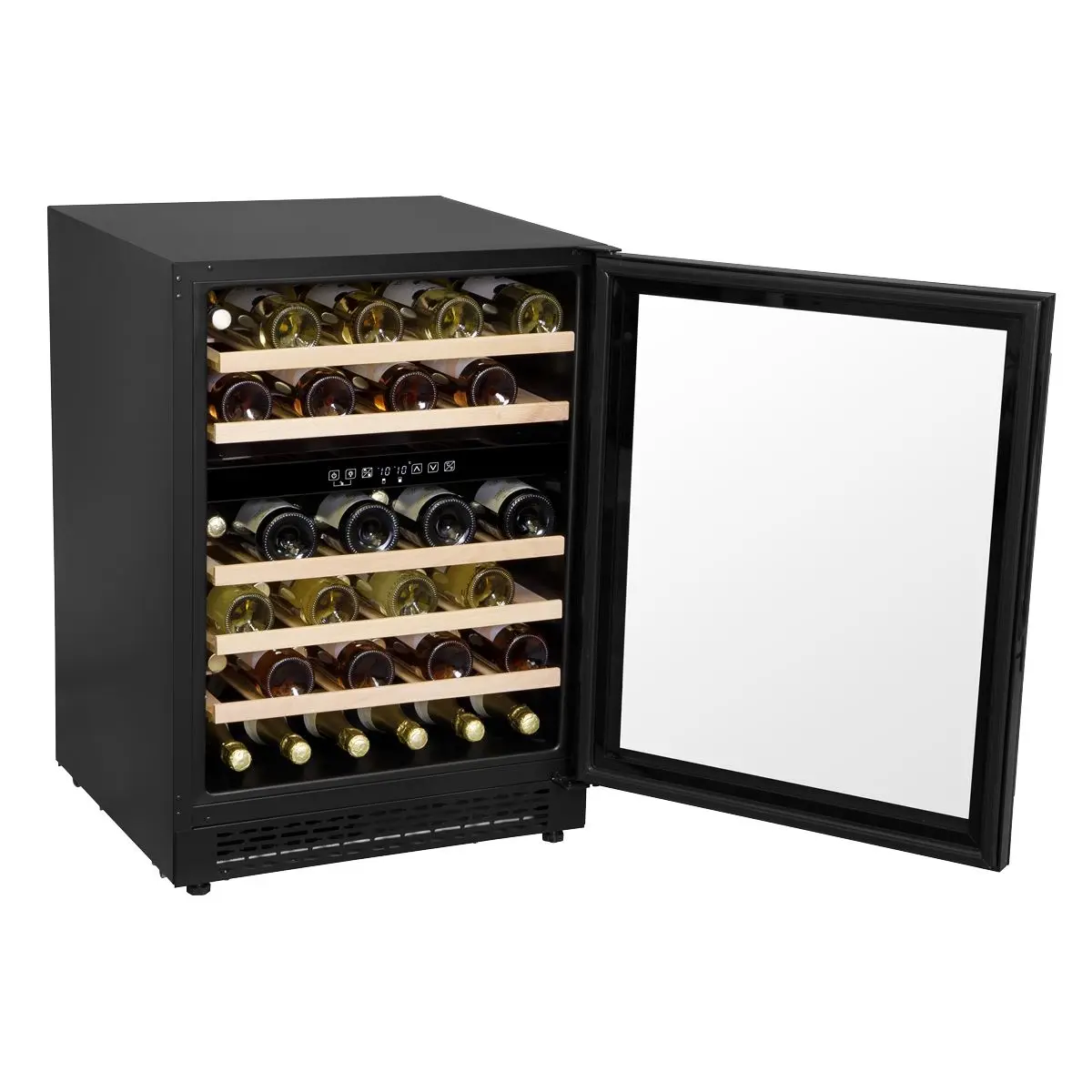 Baridi 46 Bottle Wine Cellar Fridge with Digital Touch Screen Controls, Black - Image 10