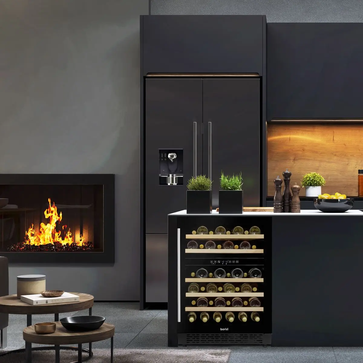 Baridi 46 Bottle Wine Cellar Fridge with Digital Touch Screen Controls, Black - Image 15