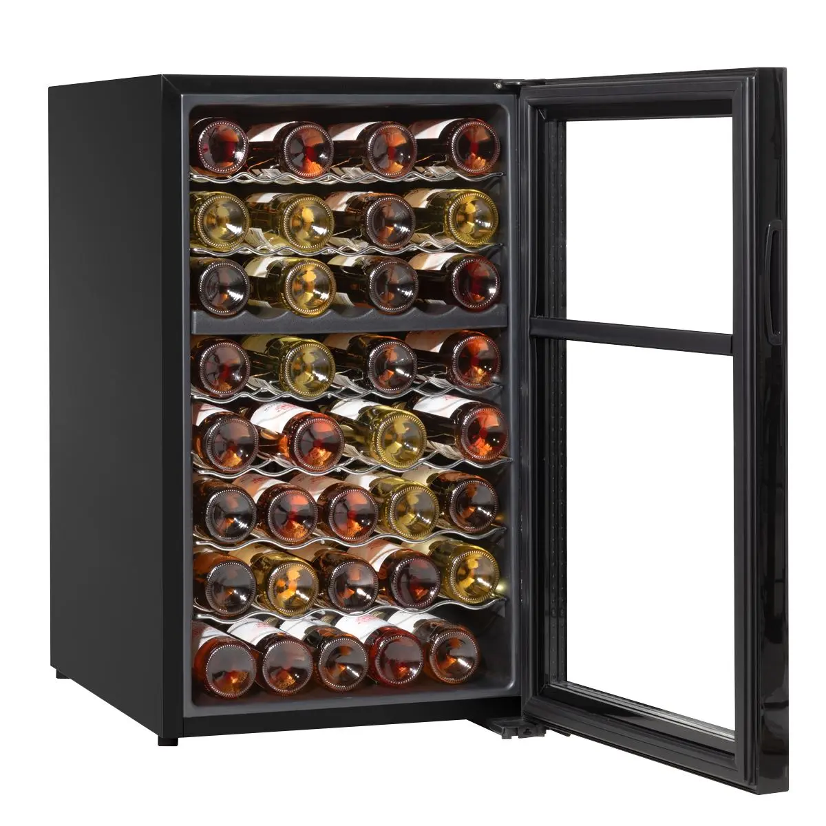 Baridi 52 Bottle Dual Zone Wine Cooler, Fridge, Touch Screen Controls, LED - Black - Image 7