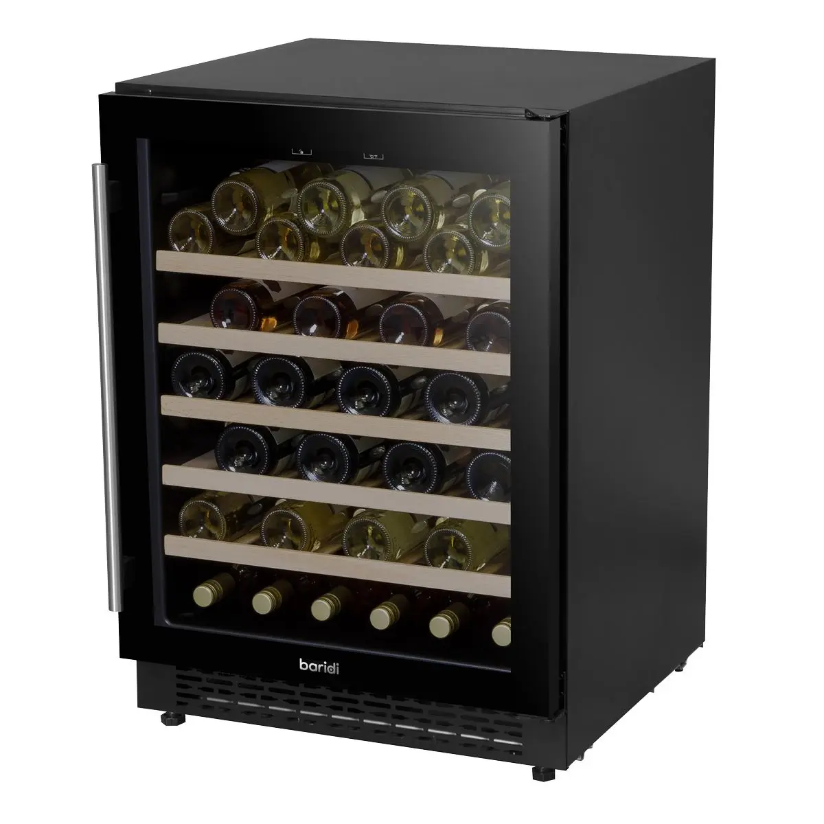 Baridi 54 Bottle Wine Cellar Fridge with Digital Touch Screen Controls, Black - Image 10