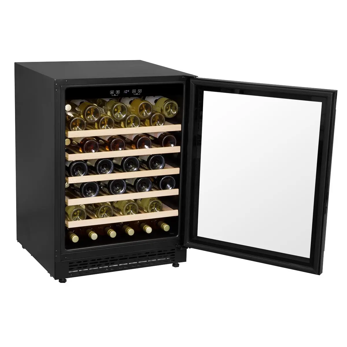 Baridi 54 Bottle Wine Cellar Fridge with Digital Touch Screen Controls, Black - Image 5