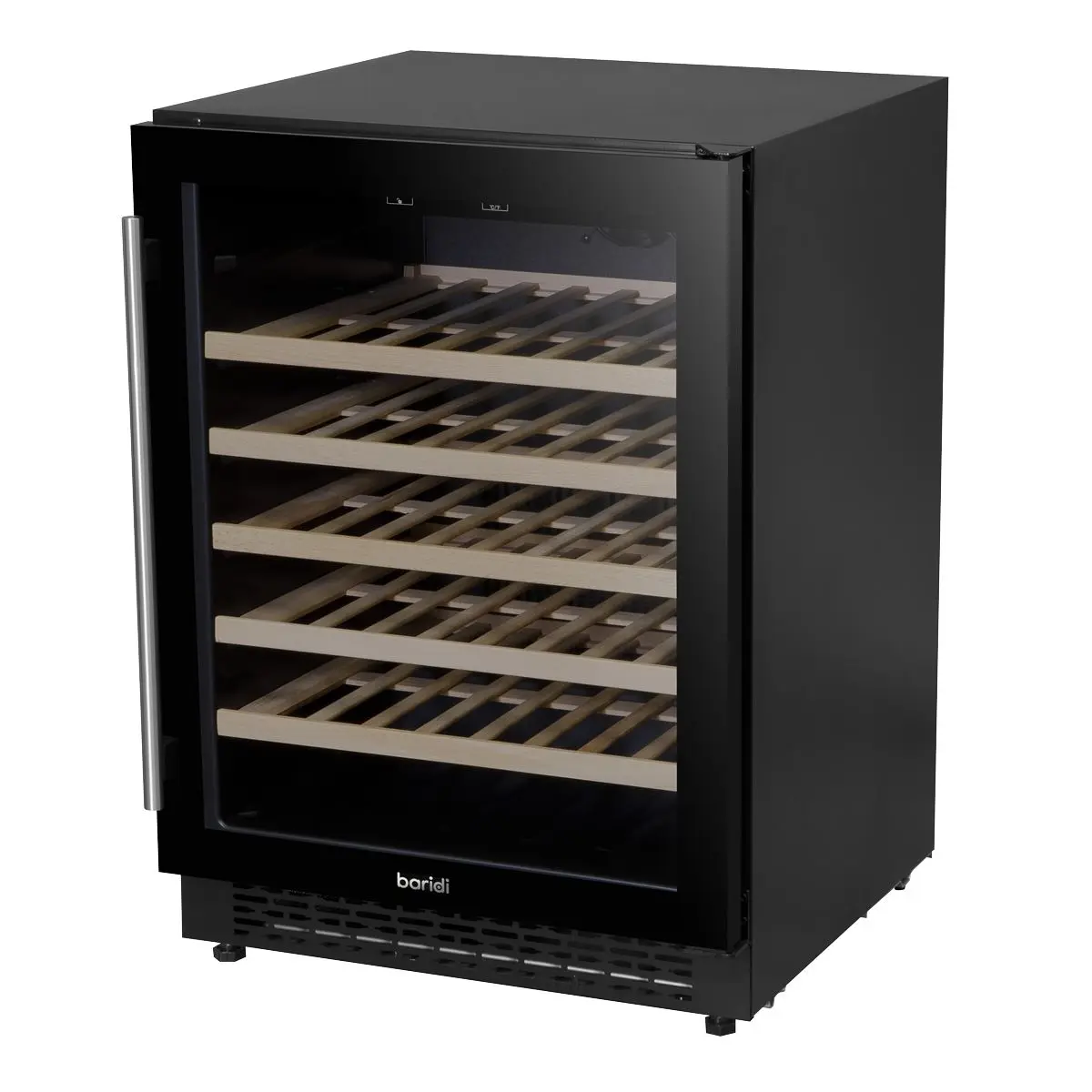 Baridi 54 Bottle Wine Cellar Fridge with Digital Touch Screen Controls, Black - Image 6