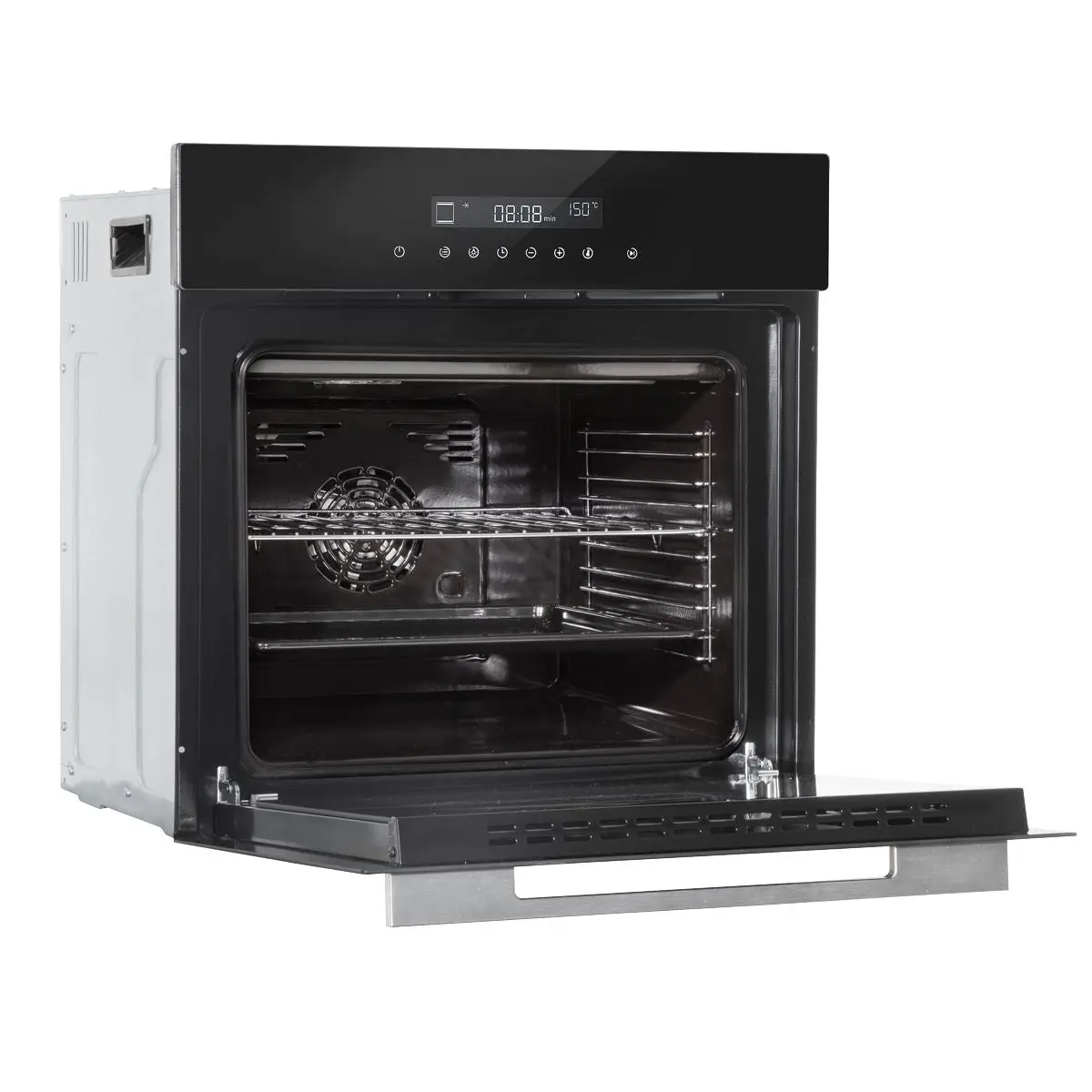 Baridi 60cm Built-In Fan Assisted, Single, Integrated 10 Function Electric Oven, Touchscreen Controls, 72L Capacity, Black - Image 6