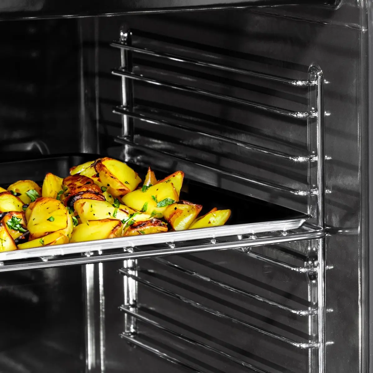 Baridi 60cm Built-In Fan Assisted, Single, Integrated 10 Function Electric Oven, Touchscreen Controls, 72L Capacity, Black/Stainless Steel - Image 11