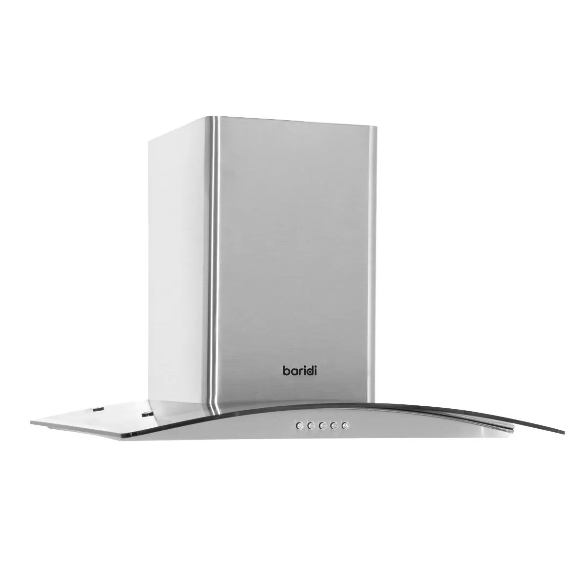 Baridi 60cm Curved Glass Cooker Hood with Carbon Filters, LED Lights, Stainless Steel - Image 10