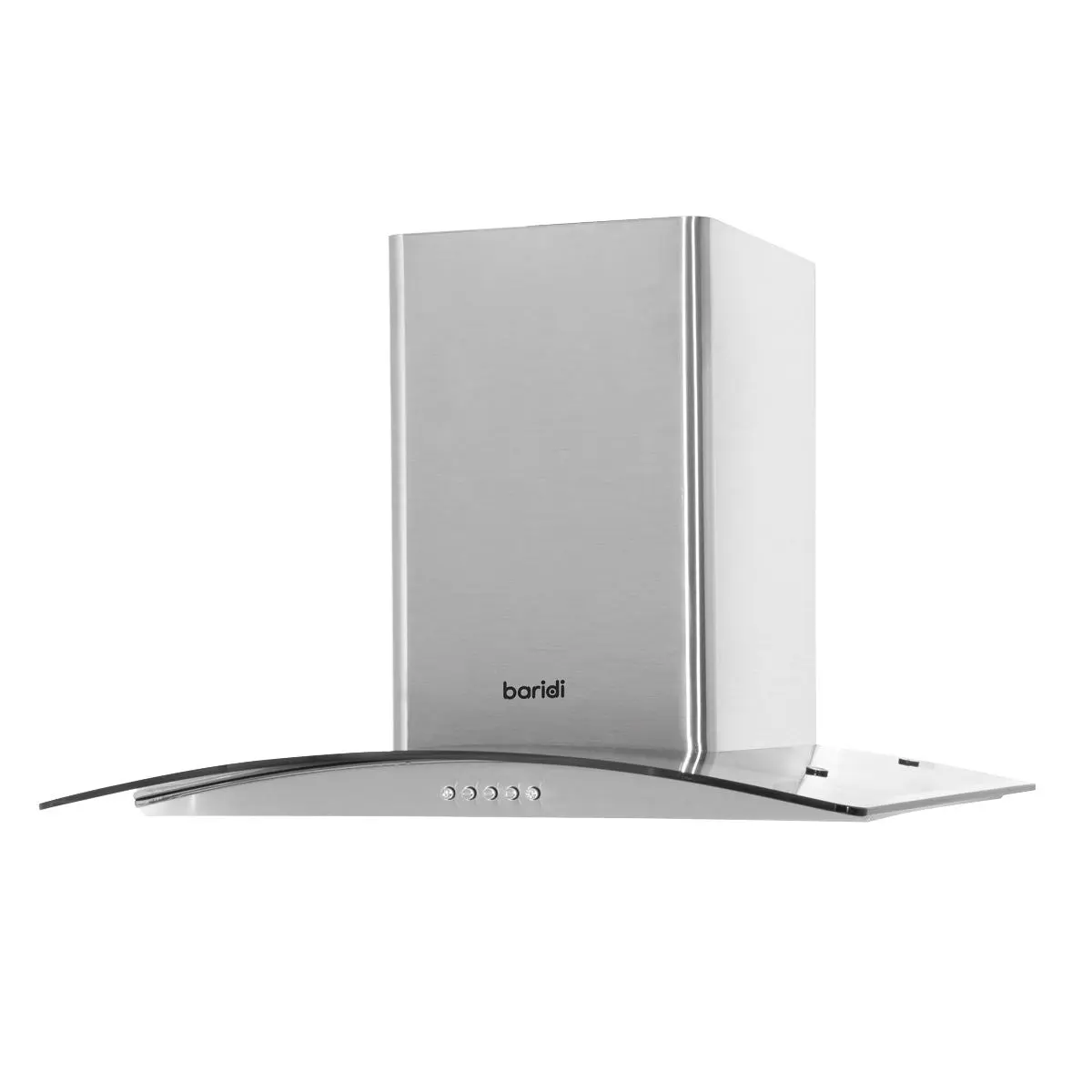 Baridi 60cm Curved Glass Cooker Hood with Carbon Filters, LED Lights, Stainless Steel - Image 11