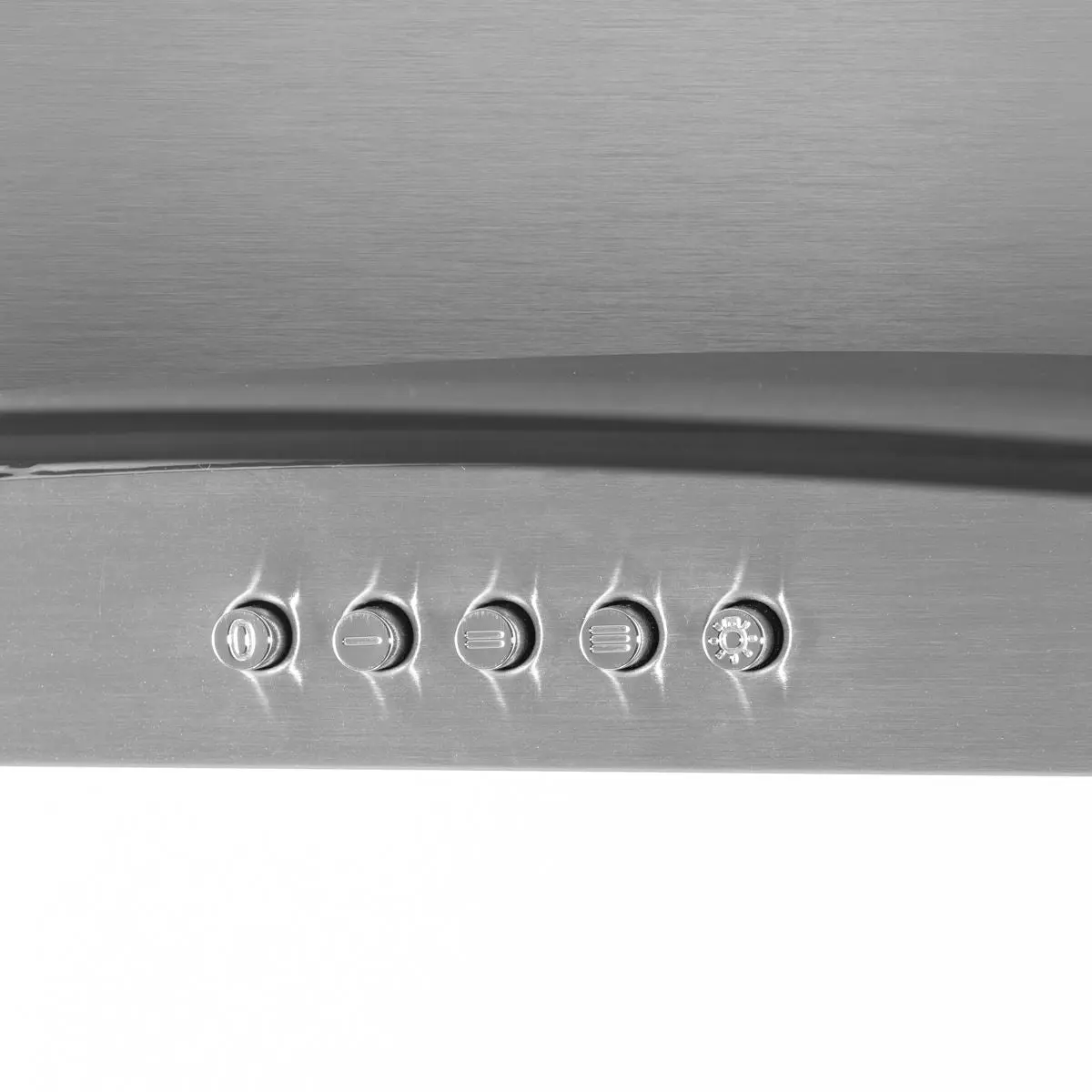 Baridi 60cm Curved Glass Cooker Hood with Carbon Filters, LED Lights, Stainless Steel - Image 2