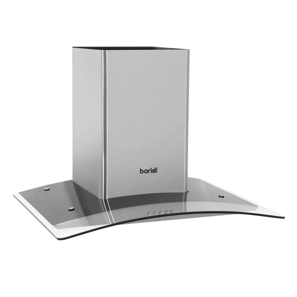 Baridi 60cm Curved Glass Cooker Hood with Carbon Filters, LED Lights, Stainless Steel - Image 8