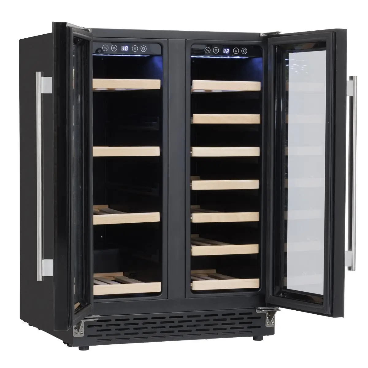 Baridi 60cm Dual Zone Wine Cooler and Drinks Fridge 40 Bottle/120 Can Built-In Under Counter/Freestanding Glass Fronted Bar Drinks Fridge Chiller - Image 11