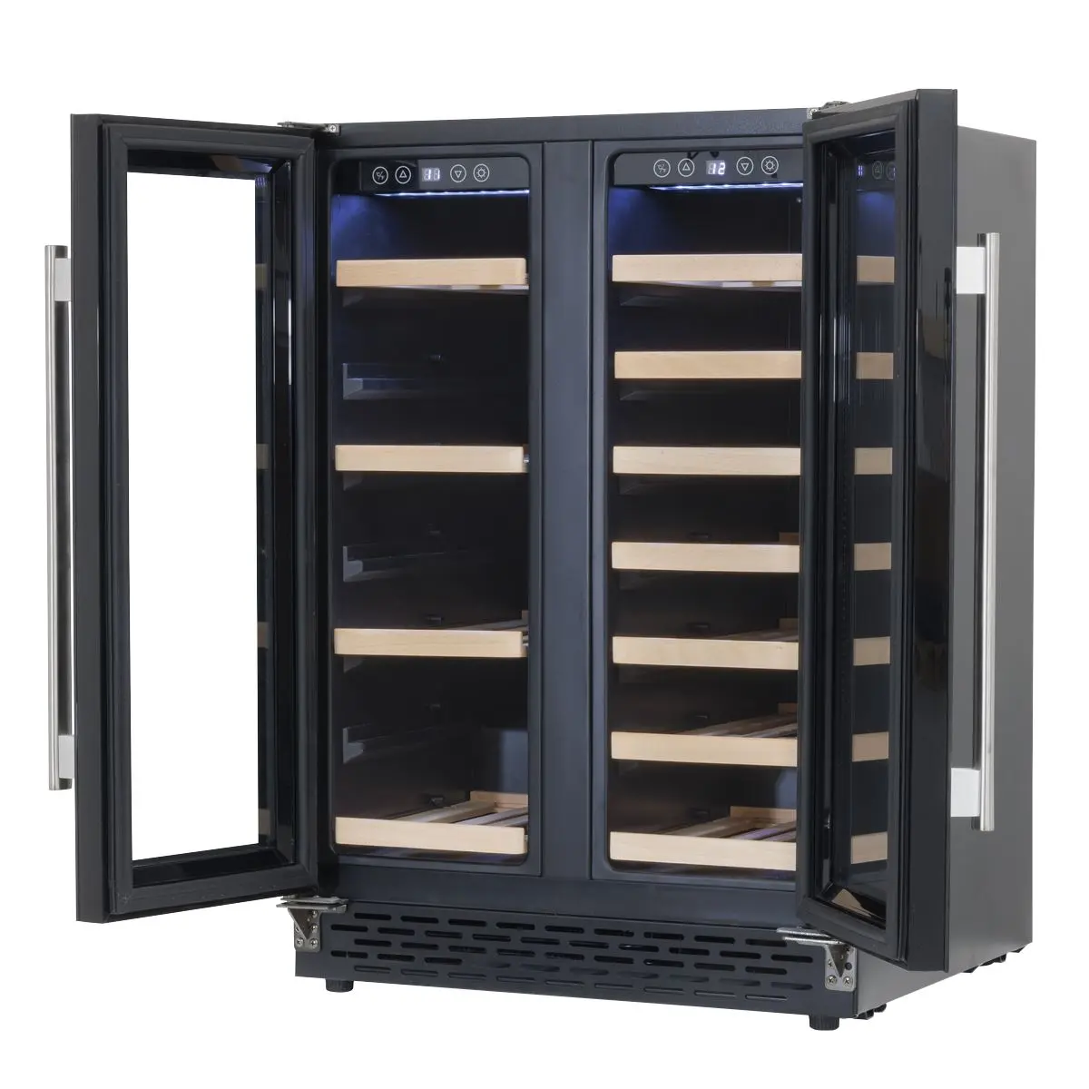 Baridi 60cm Dual Zone Wine Cooler and Drinks Fridge 40 Bottle/120 Can Built-In Under Counter/Freestanding Glass Fronted Bar Drinks Fridge Chiller - Image 12