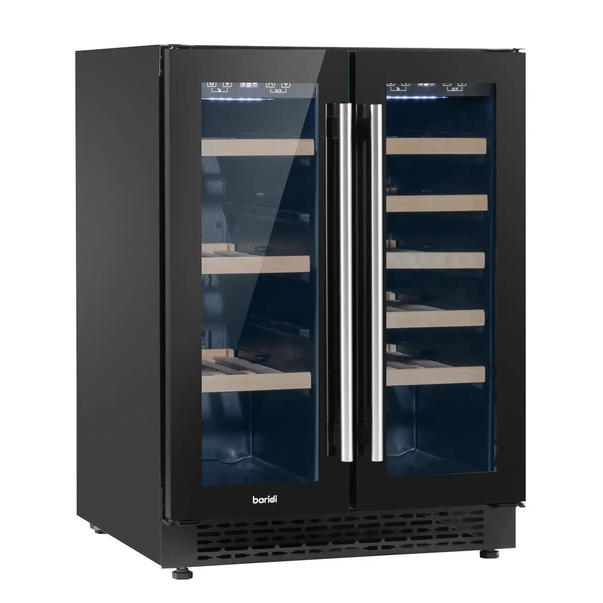 Baridi 60cm Dual Zone Wine Cooler and Drinks Fridge 40 Bottle/120 Can Built-In Under Counter/Freestanding Glass Fronted Bar Drinks Fridge Chiller - Image 30