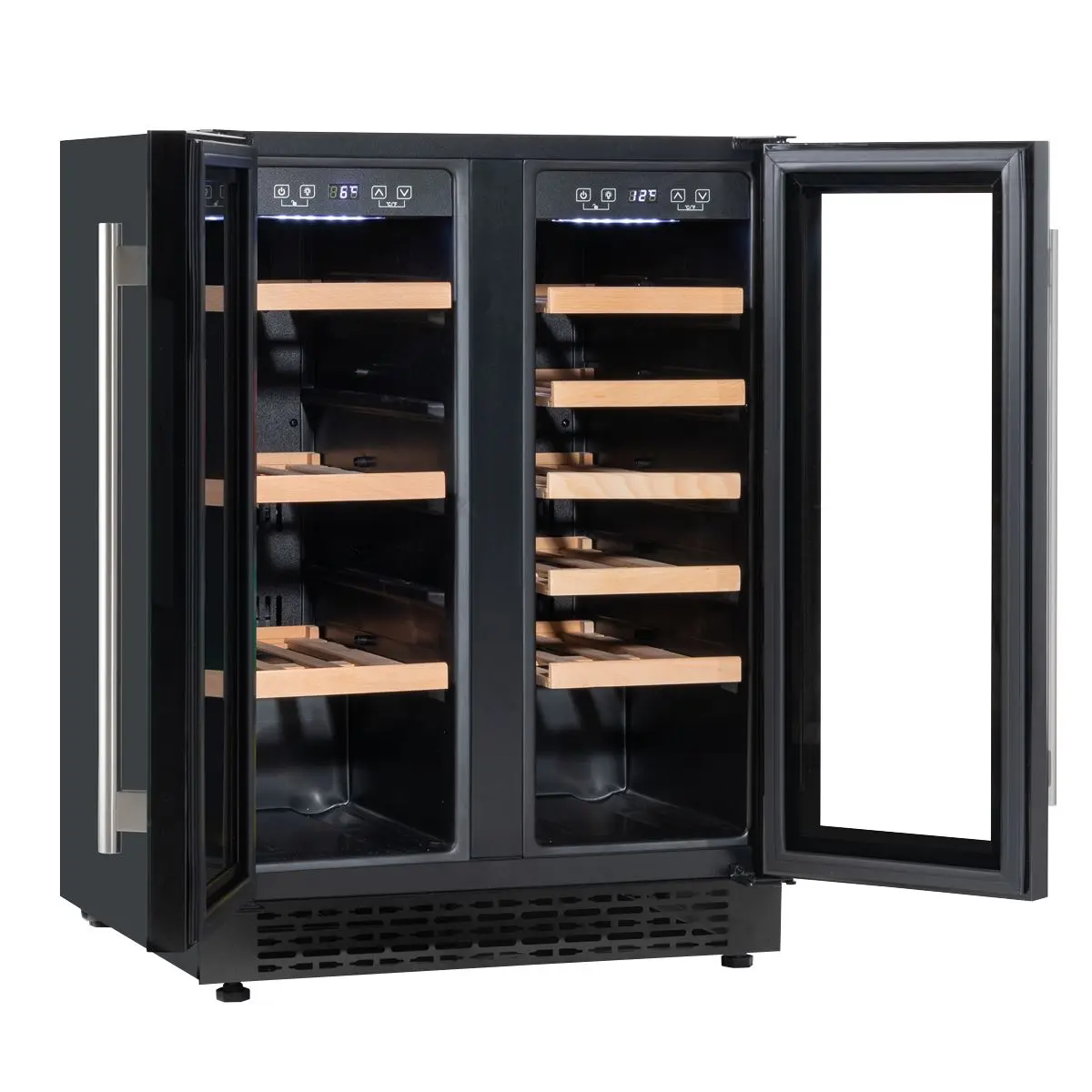 Baridi 60cm Dual Zone Wine Cooler and Drinks Fridge 40 Bottle/120 Can Built-In Under Counter/Freestanding Glass Fronted Bar Drinks Fridge Chiller - Image 31