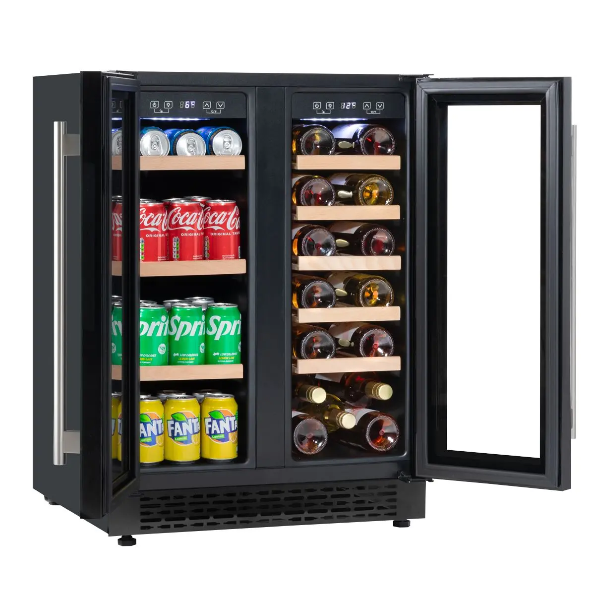 Baridi 60cm Dual Zone Wine Cooler and Drinks Fridge 40 Bottle/120 Can Built-In Under Counter/Freestanding Glass Fronted Bar Drinks Fridge Chiller - Image 32