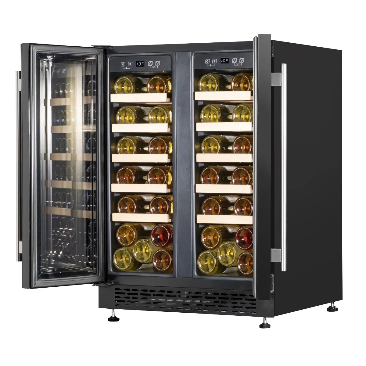 Baridi 60cm Dual Zone Wine Cooler and Drinks Fridge 40 Bottle/120 Can Built-In Under Counter/Freestanding Glass Fronted Bar Drinks Fridge Chiller - Image 36