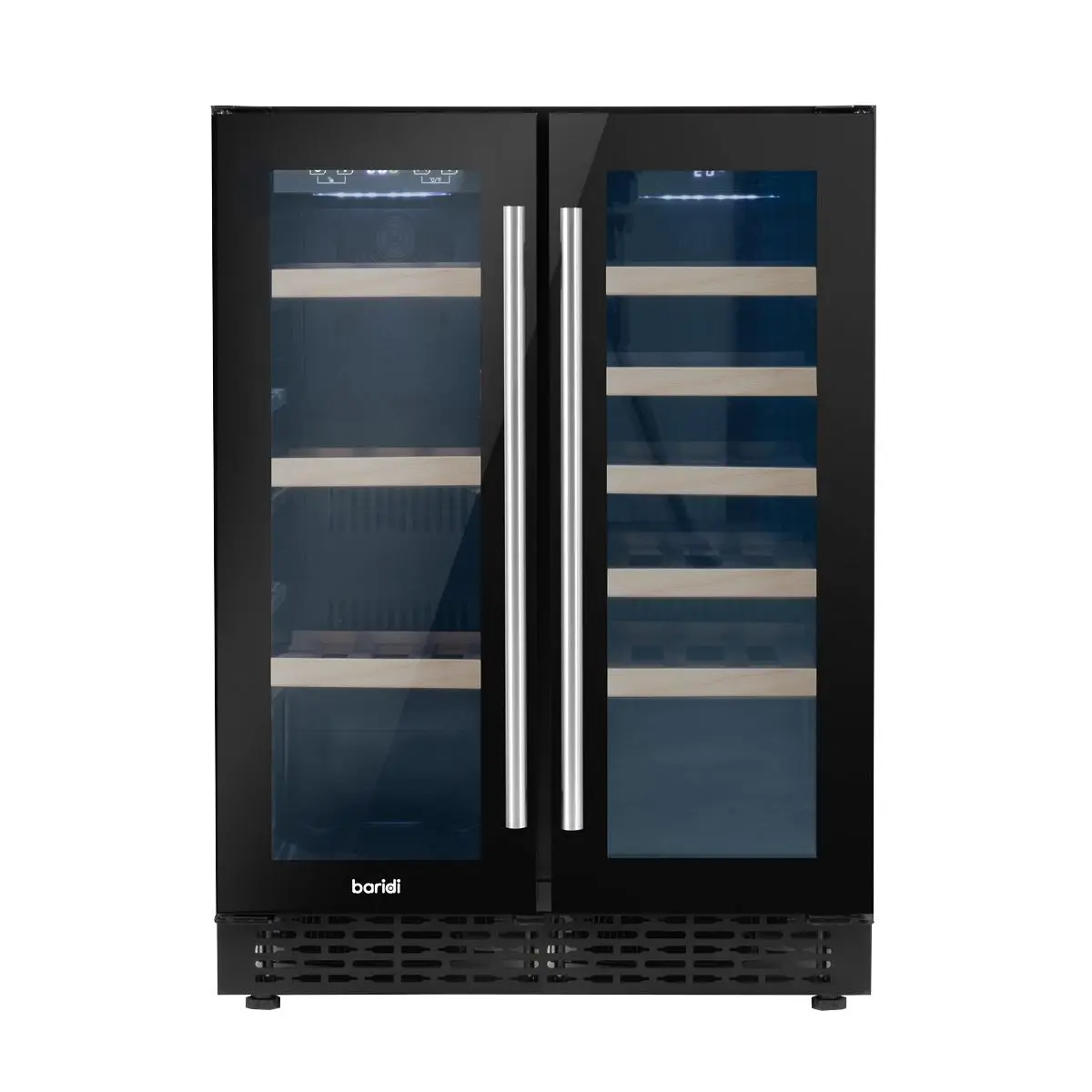Baridi 60cm Dual Zone Wine Cooler and Drinks Fridge 40 Bottle/120 Can Built-In Under Counter/Freestanding Glass Fronted Bar Drinks Fridge Chiller - Image 37
