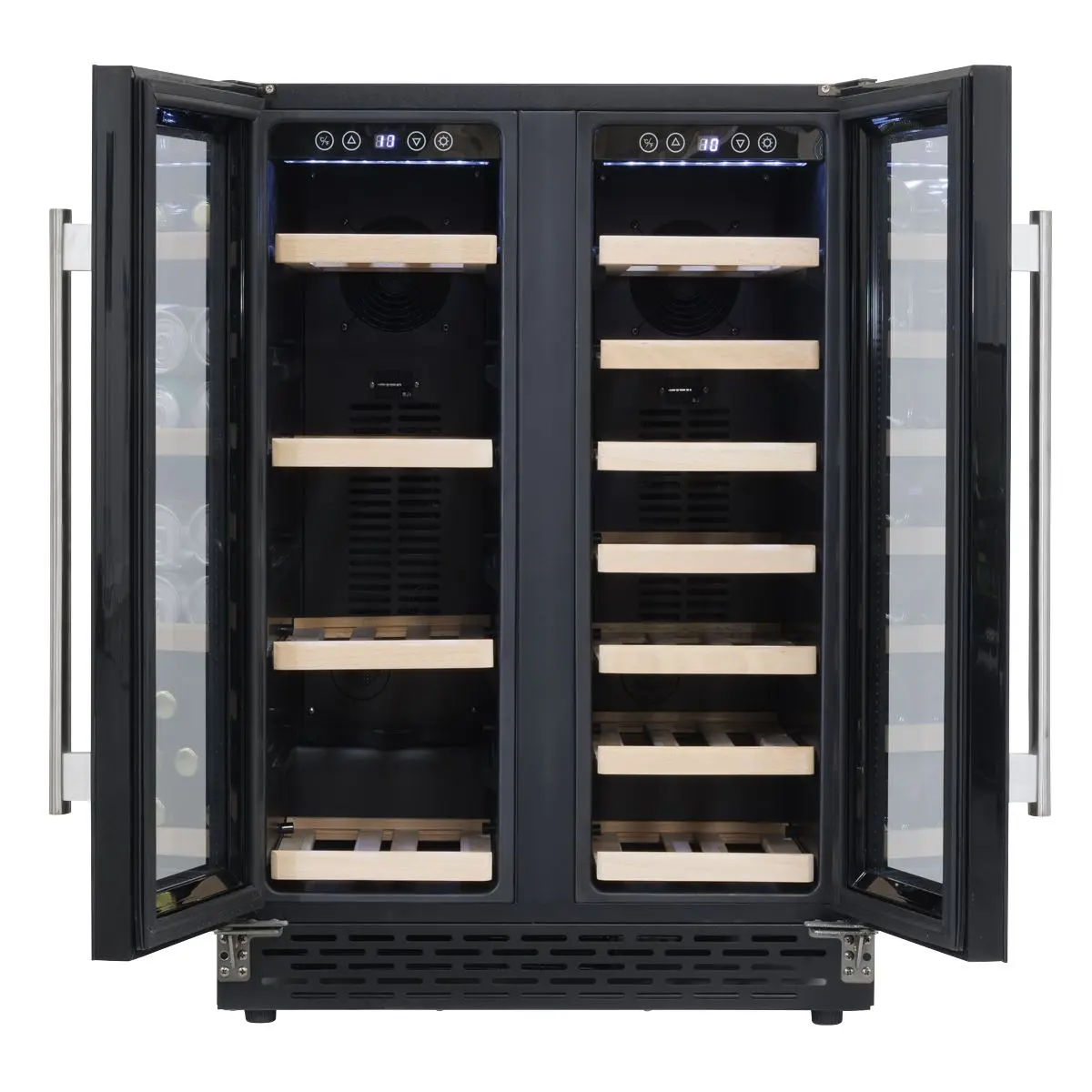 Baridi 60cm Dual Zone Wine Cooler and Drinks Fridge 40 Bottle/120 Can Built-In Under Counter/Freestanding Glass Fronted Bar Drinks Fridge Chiller - Image 7
