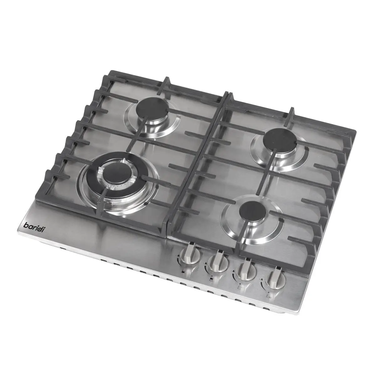 Baridi 60cm Gas Hob, 4 Burner and Cast Iron Pan Supports, Stainless Steel - Image 5