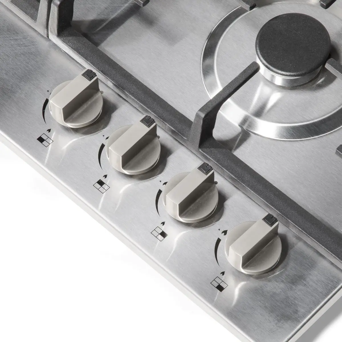 Baridi 60cm Gas Hob, 4 Burner and Cast Iron Pan Supports, Stainless Steel - Image 9