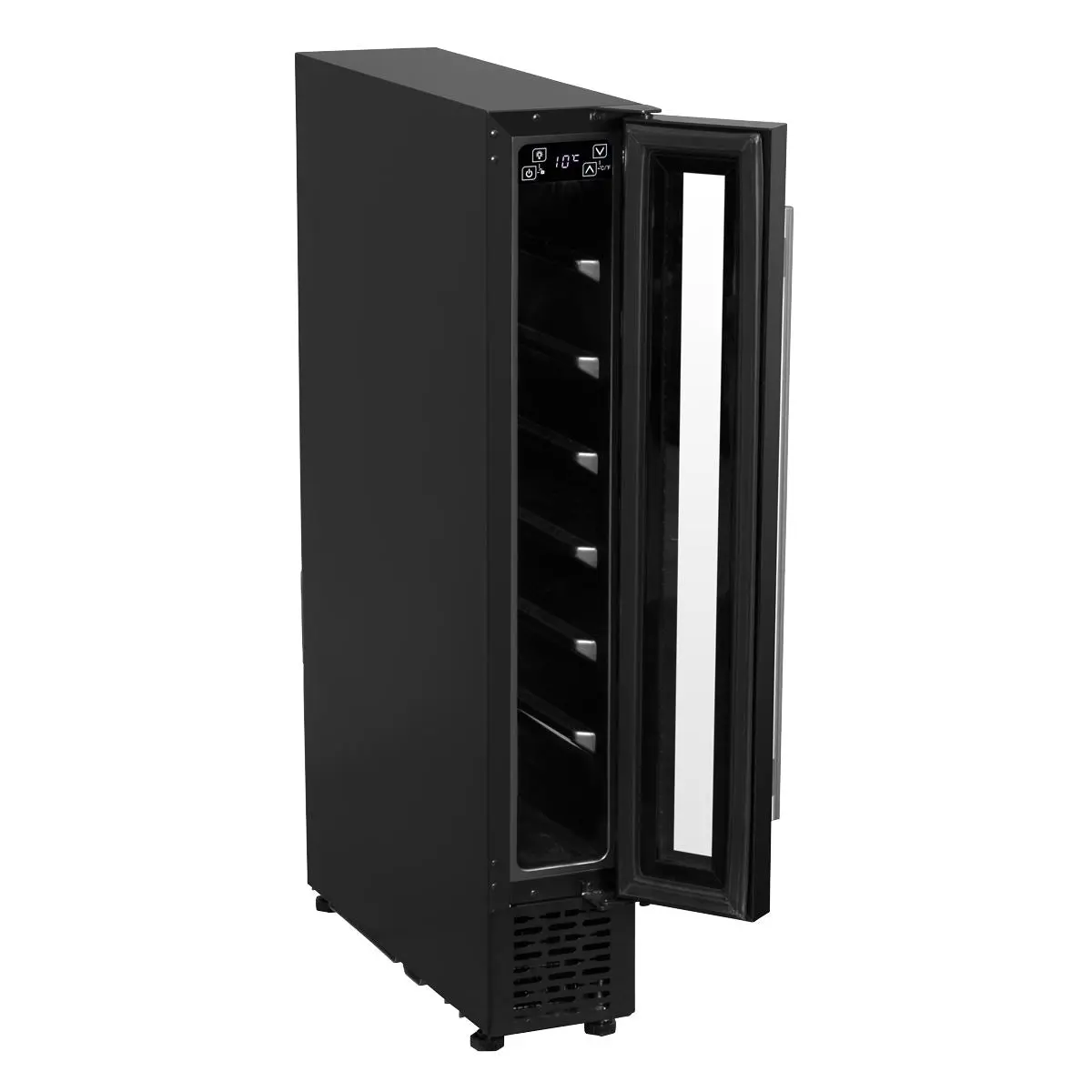 Baridi 7 Bottle 15cm Slim Wine Cooler with Digital Touchscreen Controls, Black - Image 2