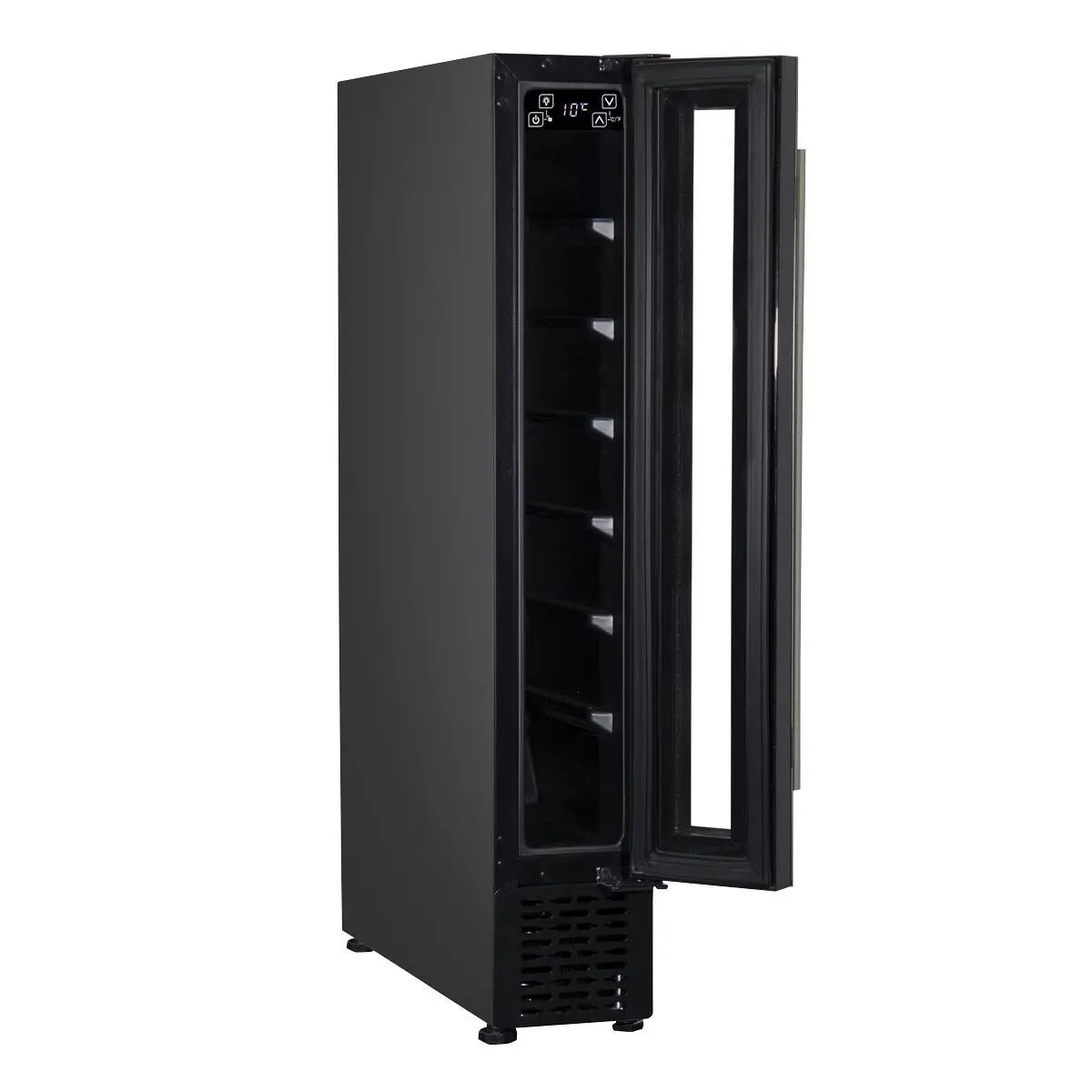 Baridi 7 Bottle 15cm Slim Wine Cooler with Digital Touchscreen Controls, Black - Image 3