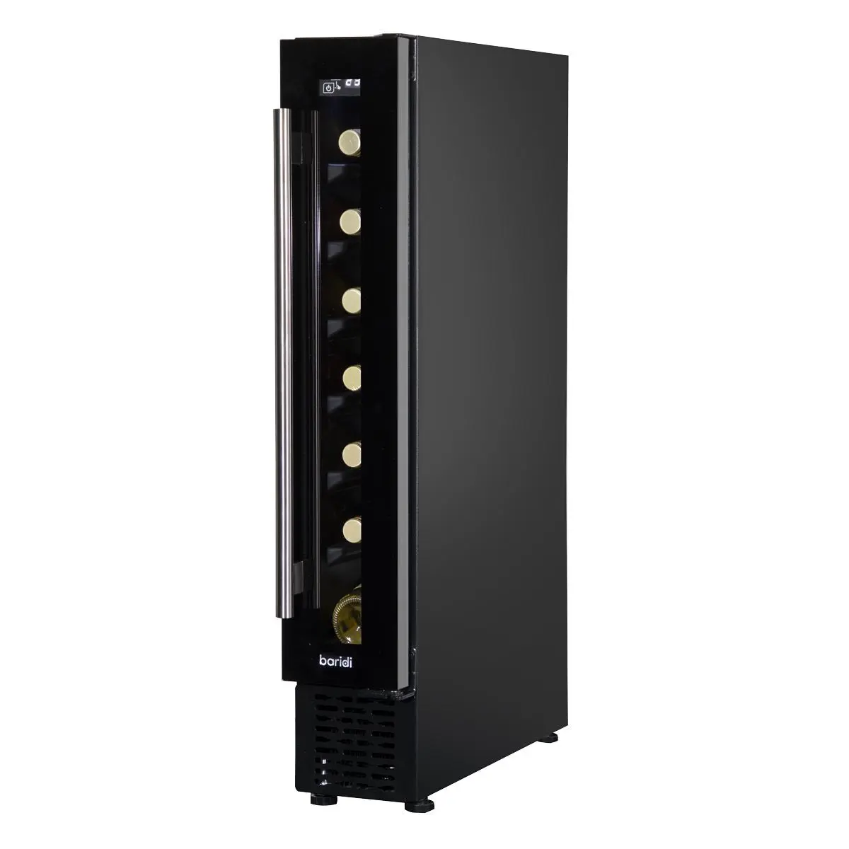 Baridi 7 Bottle 15cm Slim Wine Cooler with Digital Touchscreen Controls, Black - Image 9